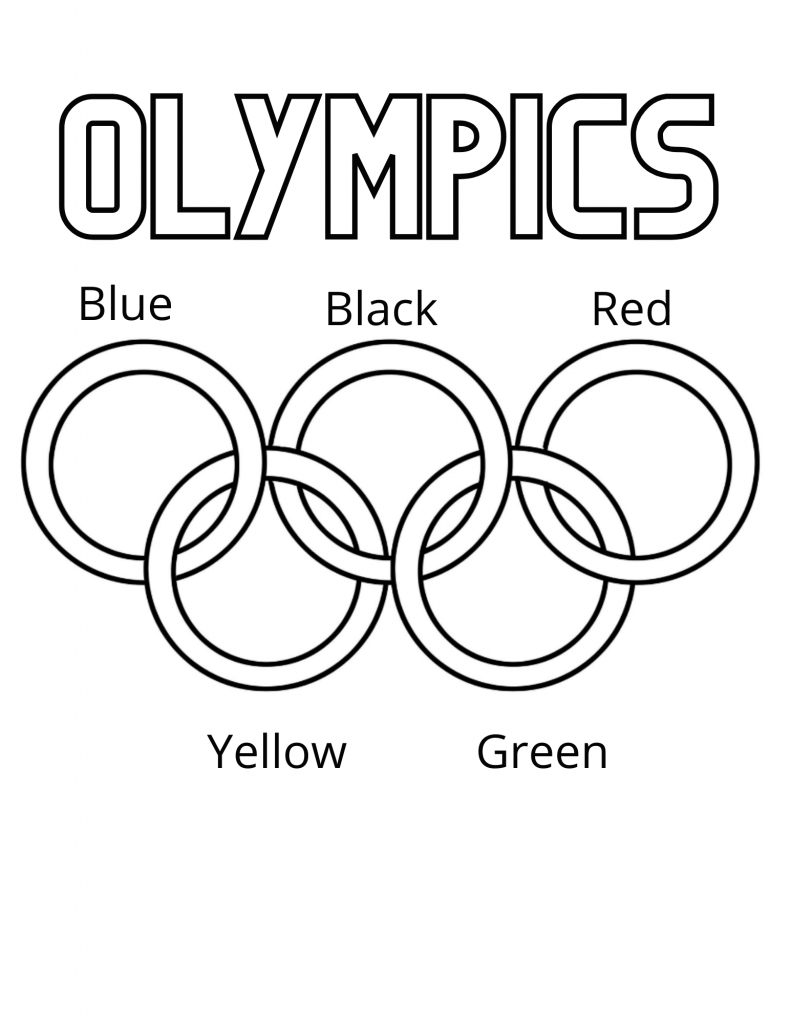 Free Printable Olympic Rings Coloring Pages - Classy Mommy with Free Printable Preschool Olympics Worksheets