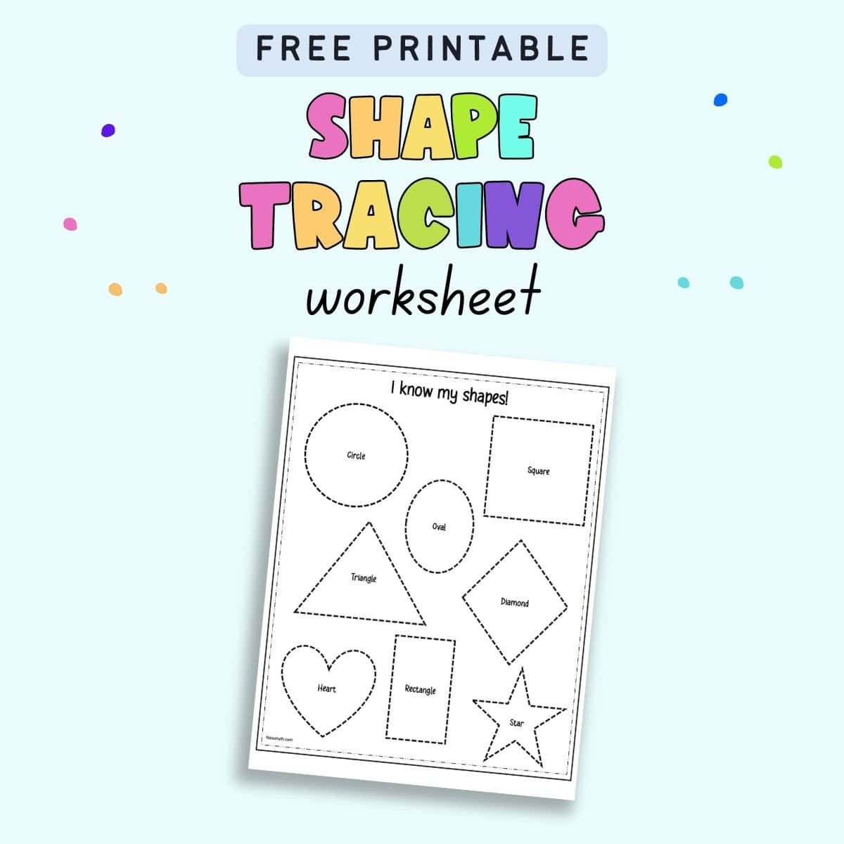 Free Printable Shape Tracing Worksheet - The Artisan Life regarding Free Printable Shape Tracing Worksheets