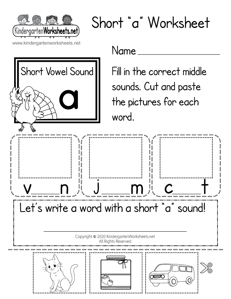 Free Printable Short “A” Worksheet regarding Free Printable Short A Worksheets