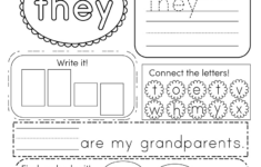 Free Printable Sight Word “They” Worksheet intended for Free Printable Sight Words Worksheets For Kindergarten