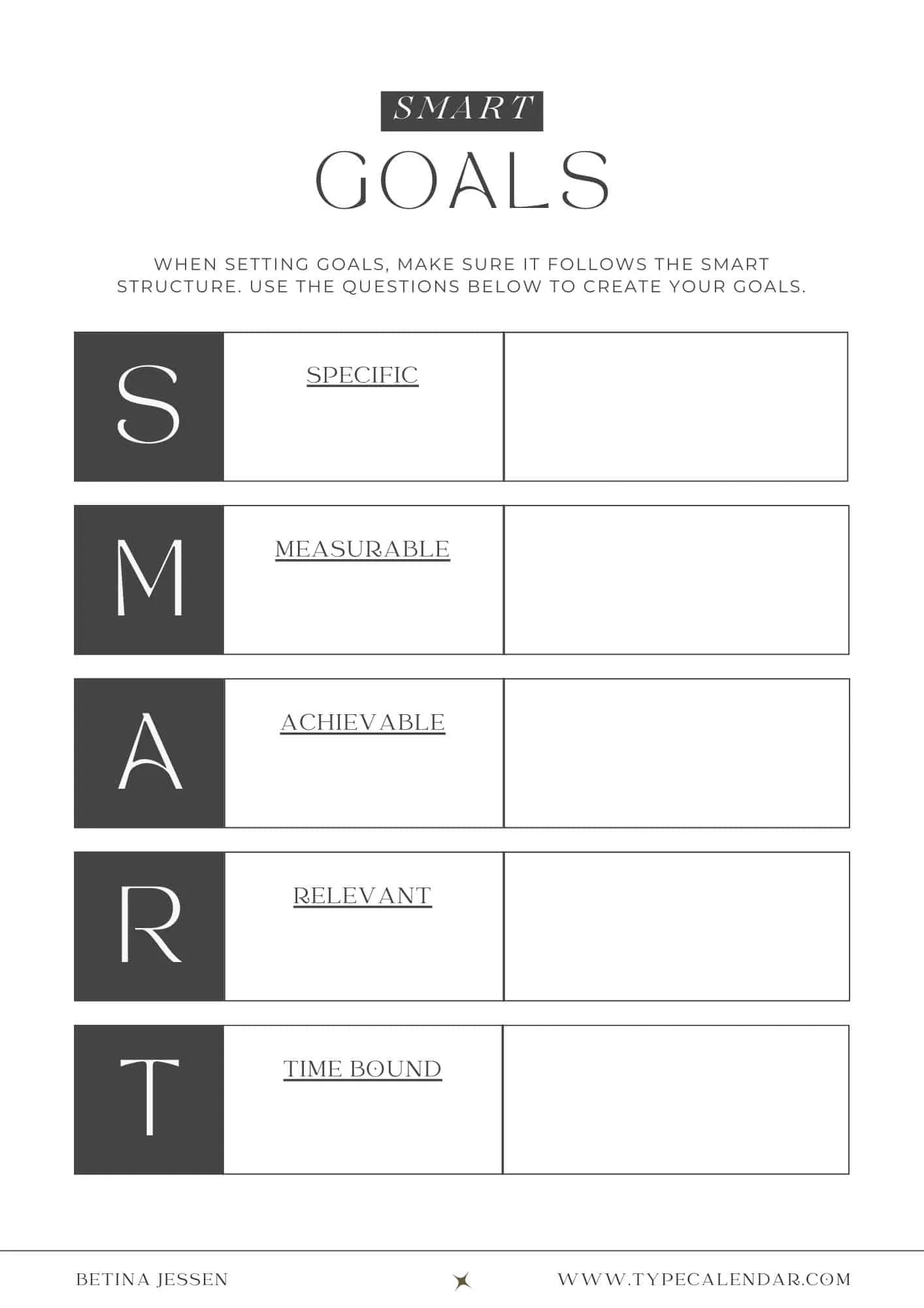 Free Printable Smart Goals Templates [Word, Excel, Pdf] regarding Free Printable Smart Goals Worksheets