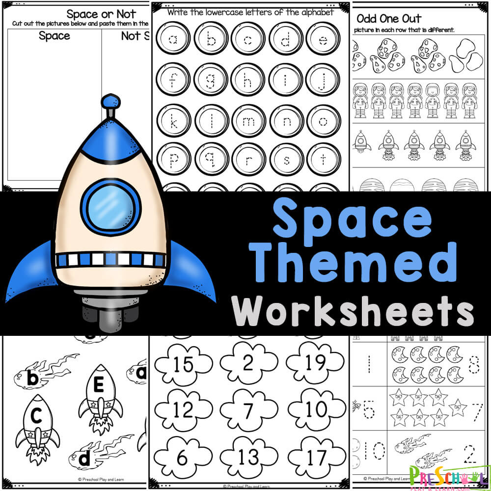 Free Printable Space Worksheets For Preschoolers inside Free Printable Worksheets For Prek