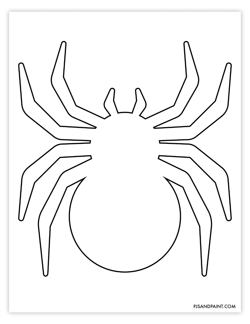 Free Printable Spider Template - Pjs And Paint intended for Free Printable Spider Worksheets