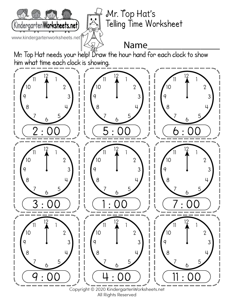 Free Printable Telling Time Worksheet throughout Free Printable Telling Time Worksheets
