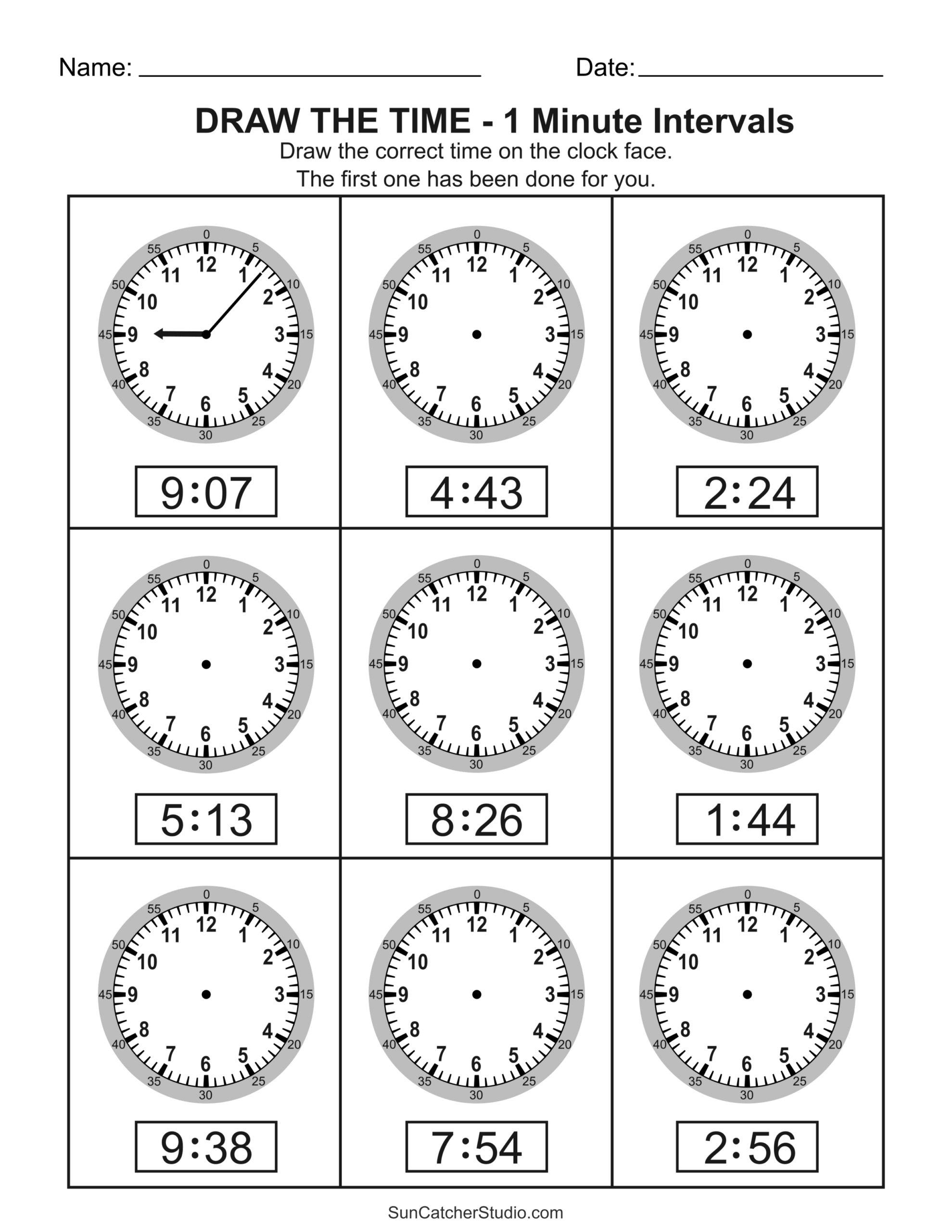 Free Printable Telling Time Worksheets (Analog Clock) – Free inside Free Printable Worksheets On Telling Time