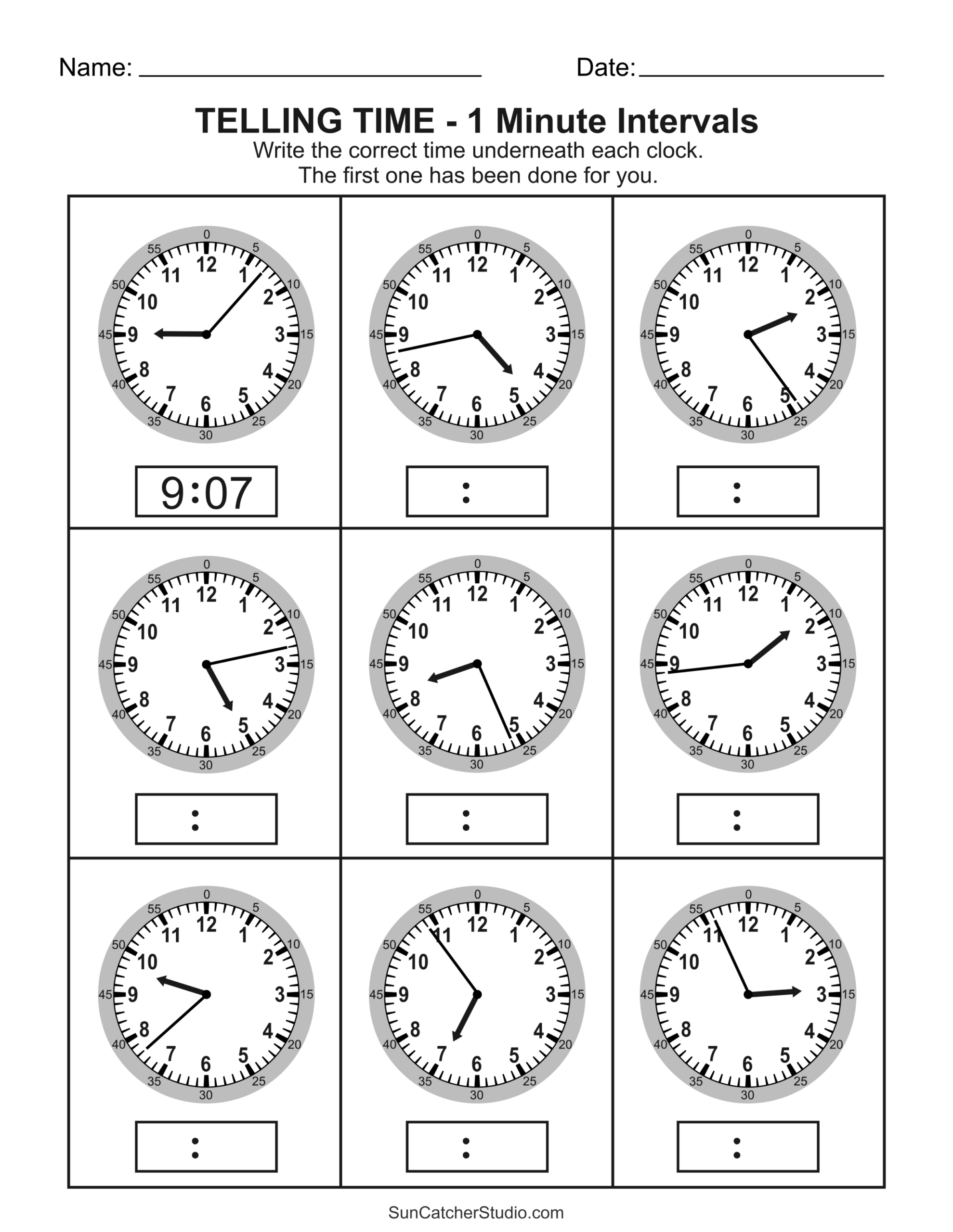 Free Printable Telling Time Worksheets (Analog Clock) – Free intended for Telling Time Worksheets Free Printable