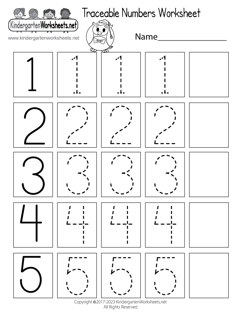 Free Printable Traceable Numbers Worksheet with regard to Free Printable Number Worksheets For Preschoolers