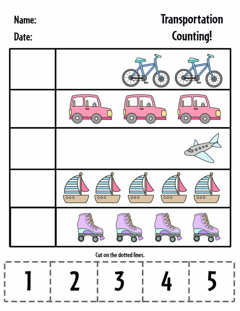 Free Printable Transportation Worksheets For Kids! ⋆ The Hollydog with regard to Preschool Worksheets Free Printable