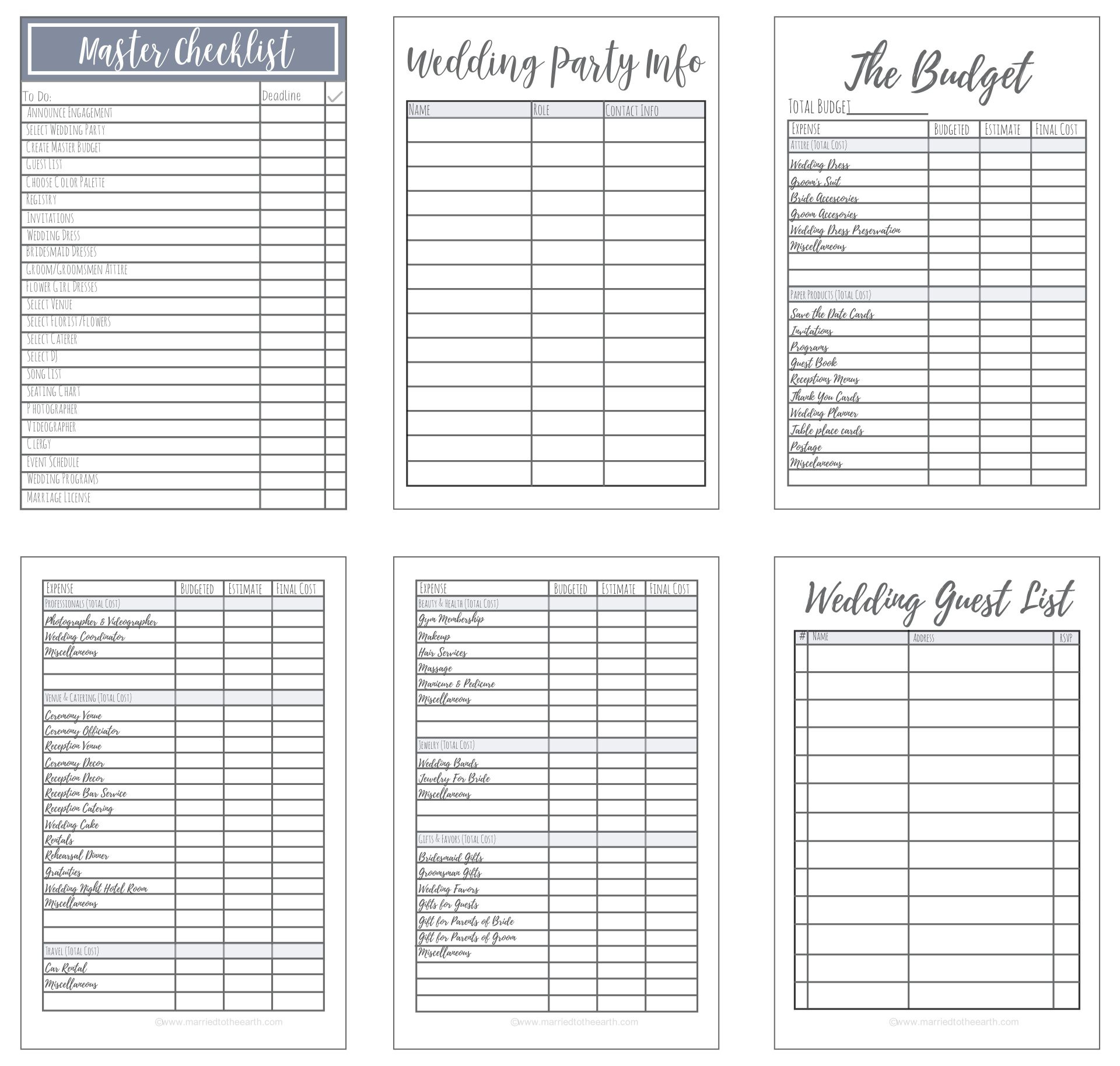 Free Printable Wedding Planner For Wedding Binder! - Worksheets regarding Printout Free Printable Wedding Planner Worksheets