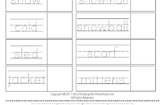 Free Printable Winter Vocabulary Words Worksheet with Free Printable Winter Worksheets For Kindergarten