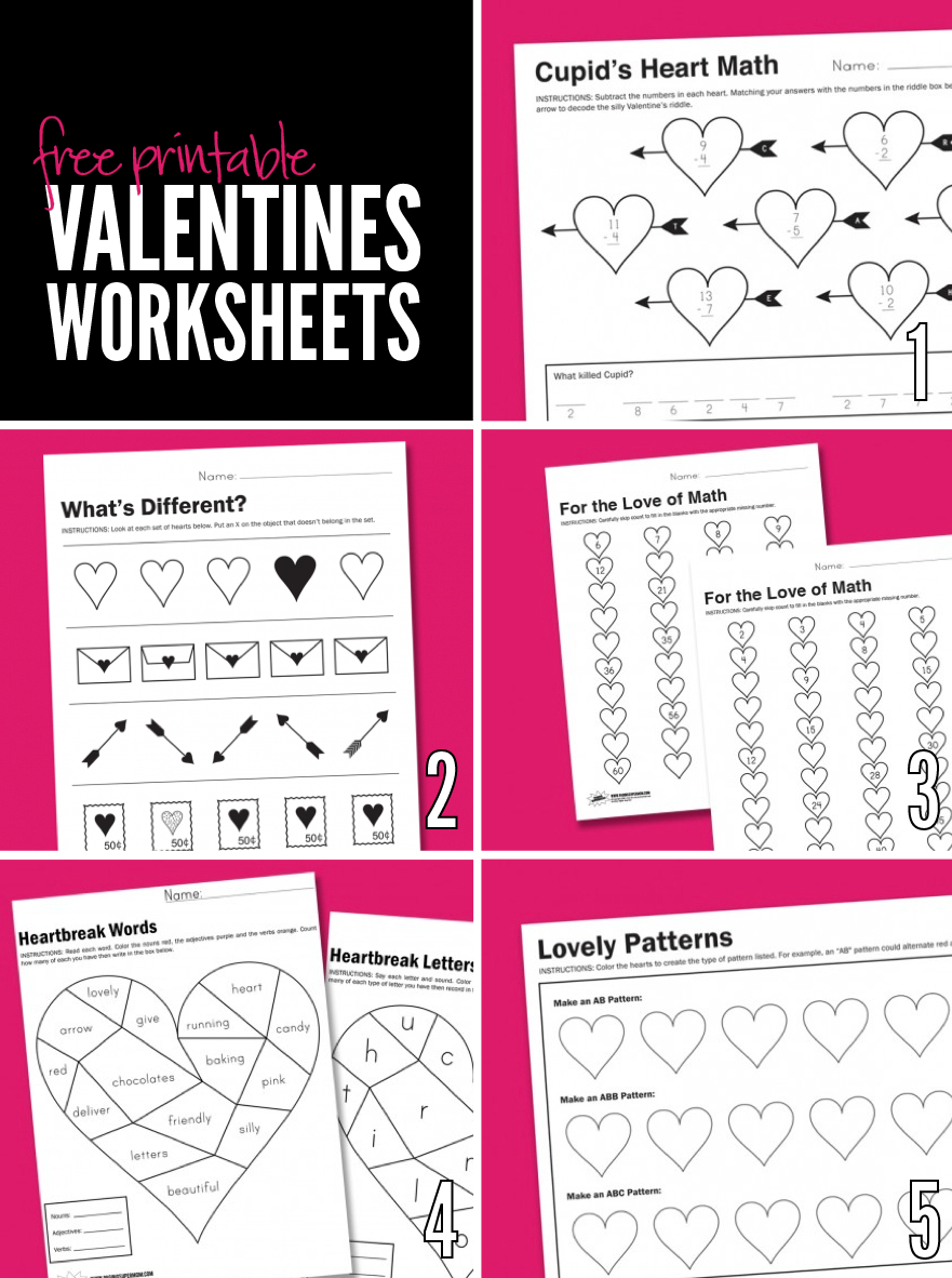 Free Printable Worksheets For Valentine&amp;#039;S Day - Paging Supermom regarding Free Valentine Printable Worksheets
