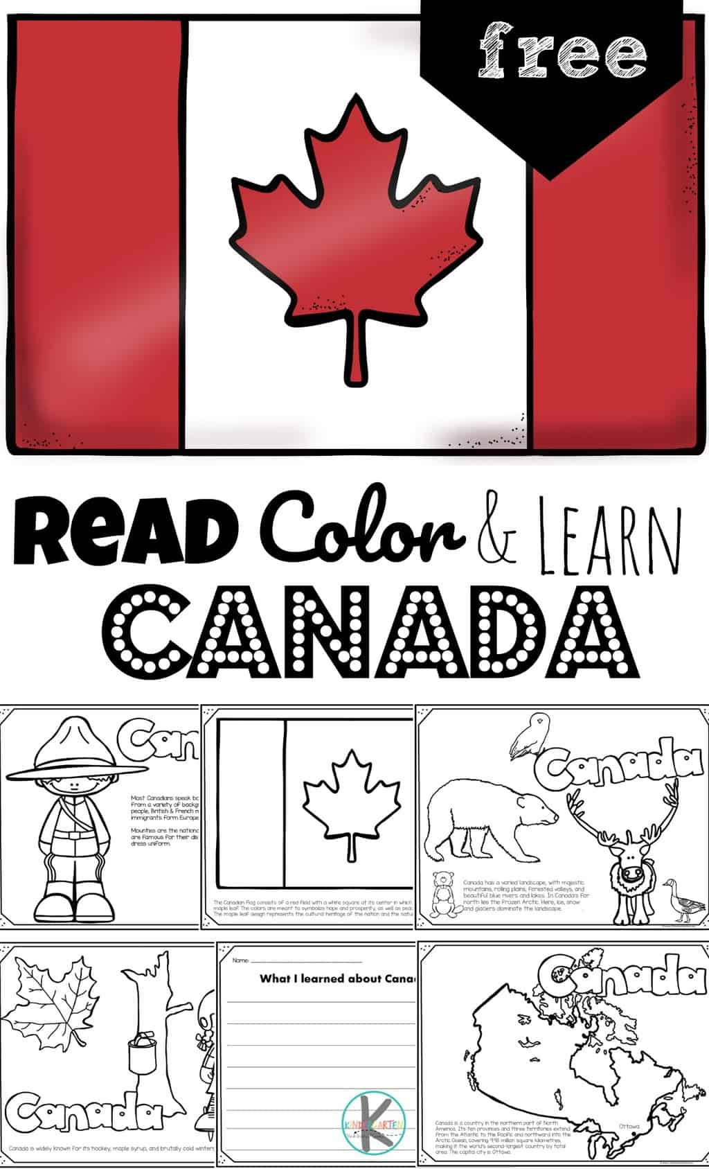 Free Read Color And Learn About Canada For Kids for Free Printable Canada Worksheets