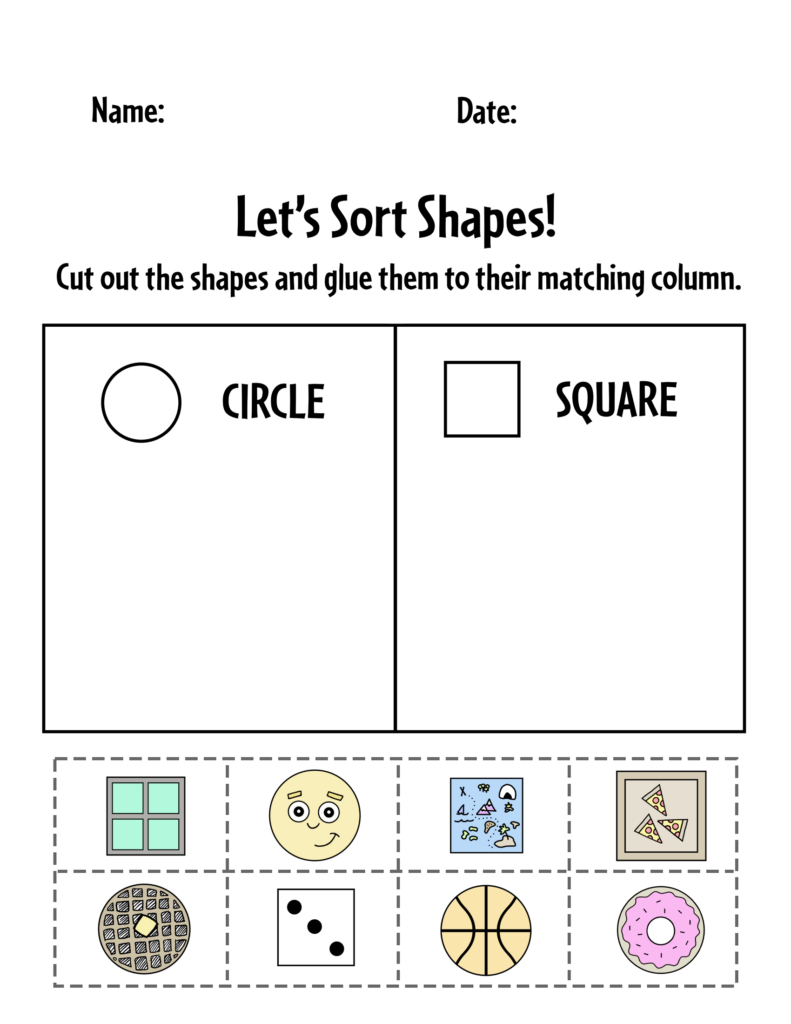 Free Shape Sorting Worksheets For Preschool! ⋆ The Hollydog Blog within Free Printable Sorting Worksheets