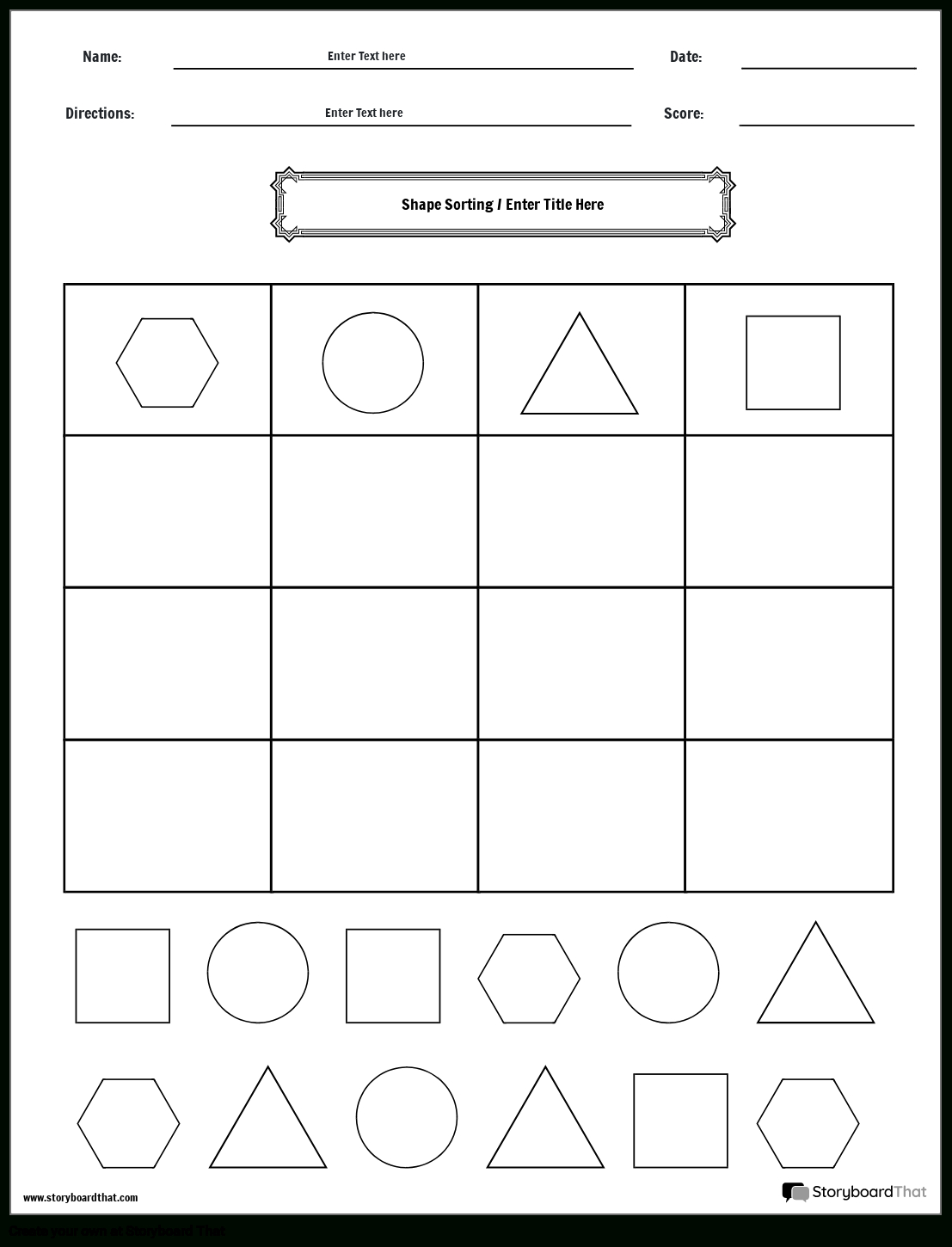 Free Shape Sorting Worksheetsstoryboard That pertaining to Free Printable Sorting Worksheets