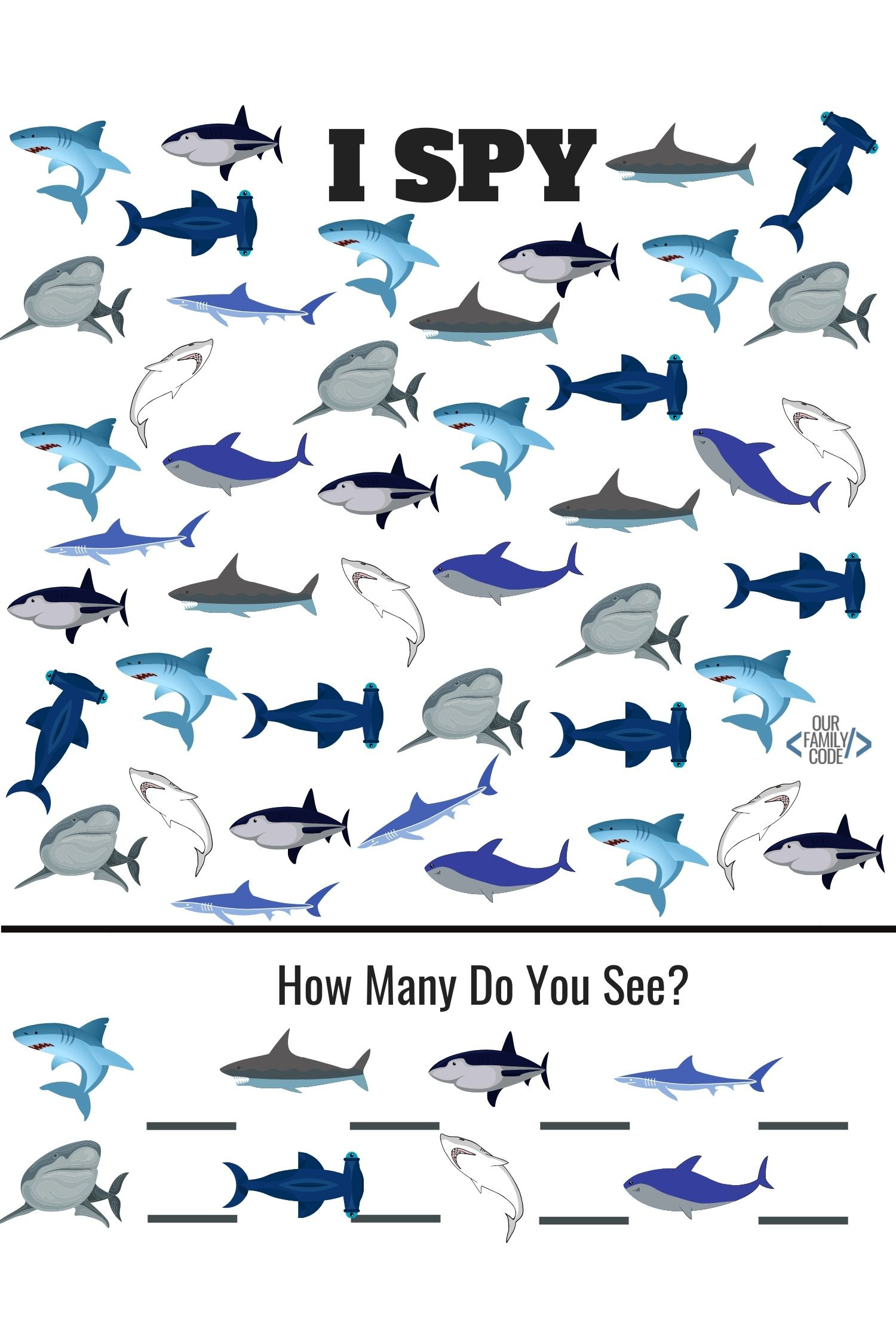 Free Shark Worksheets For Kids For Shark Week Fun! - Our Family Code pertaining to Free Printable Shark Worksheets