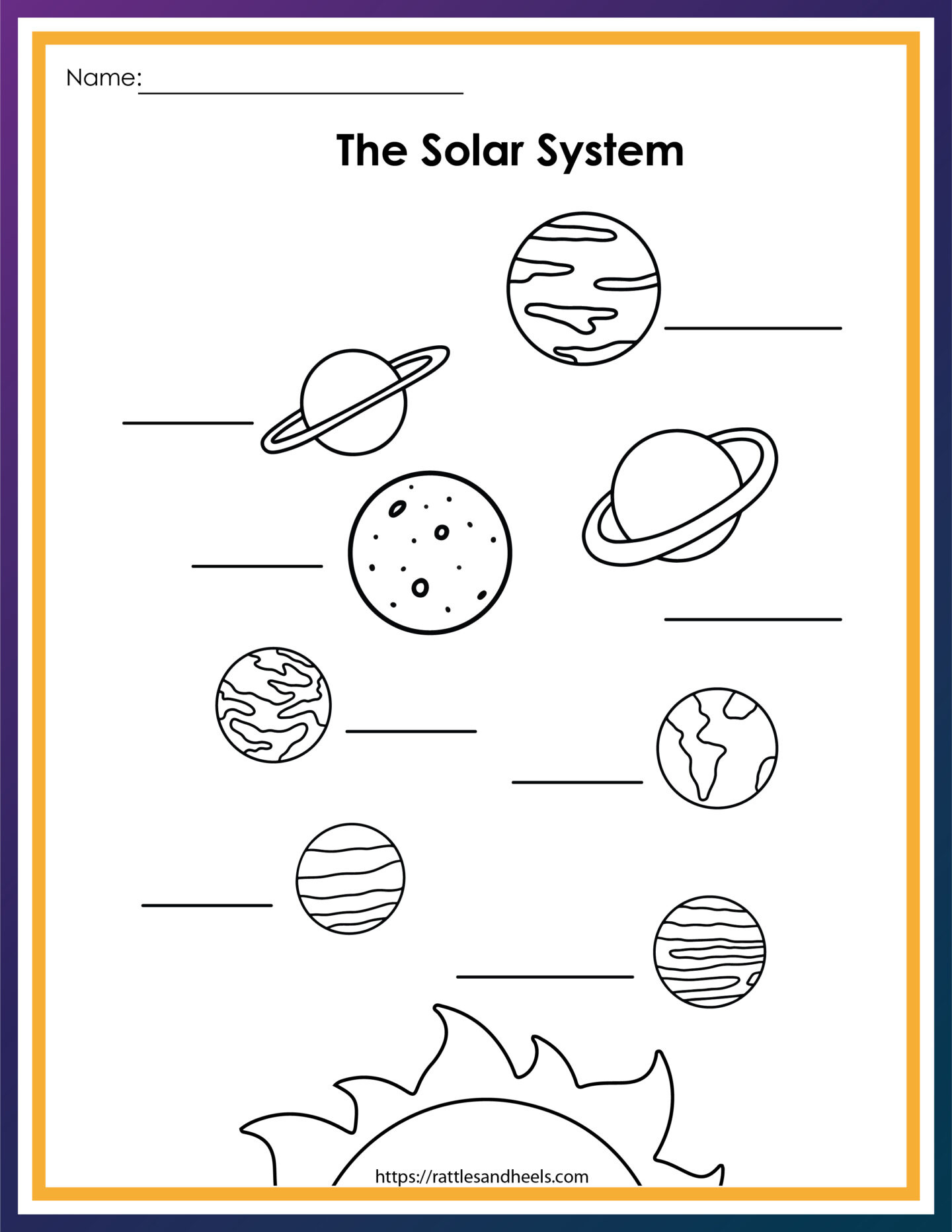 Free Solar System Worksheets For Kids - inside Free Printable Solar System Worksheets