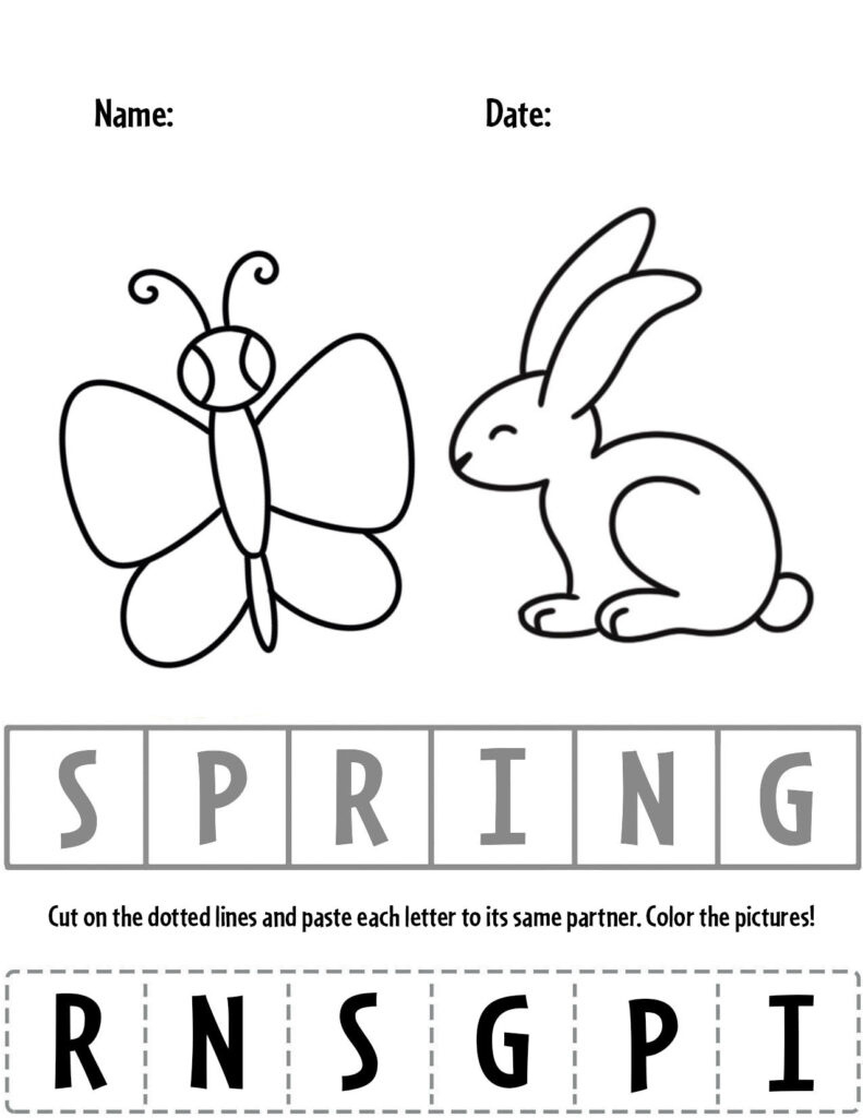 Free Spring Worksheets For Preschool! ⋆ The Hollydog Blog throughout Free Printable Spring Preschool Worksheets