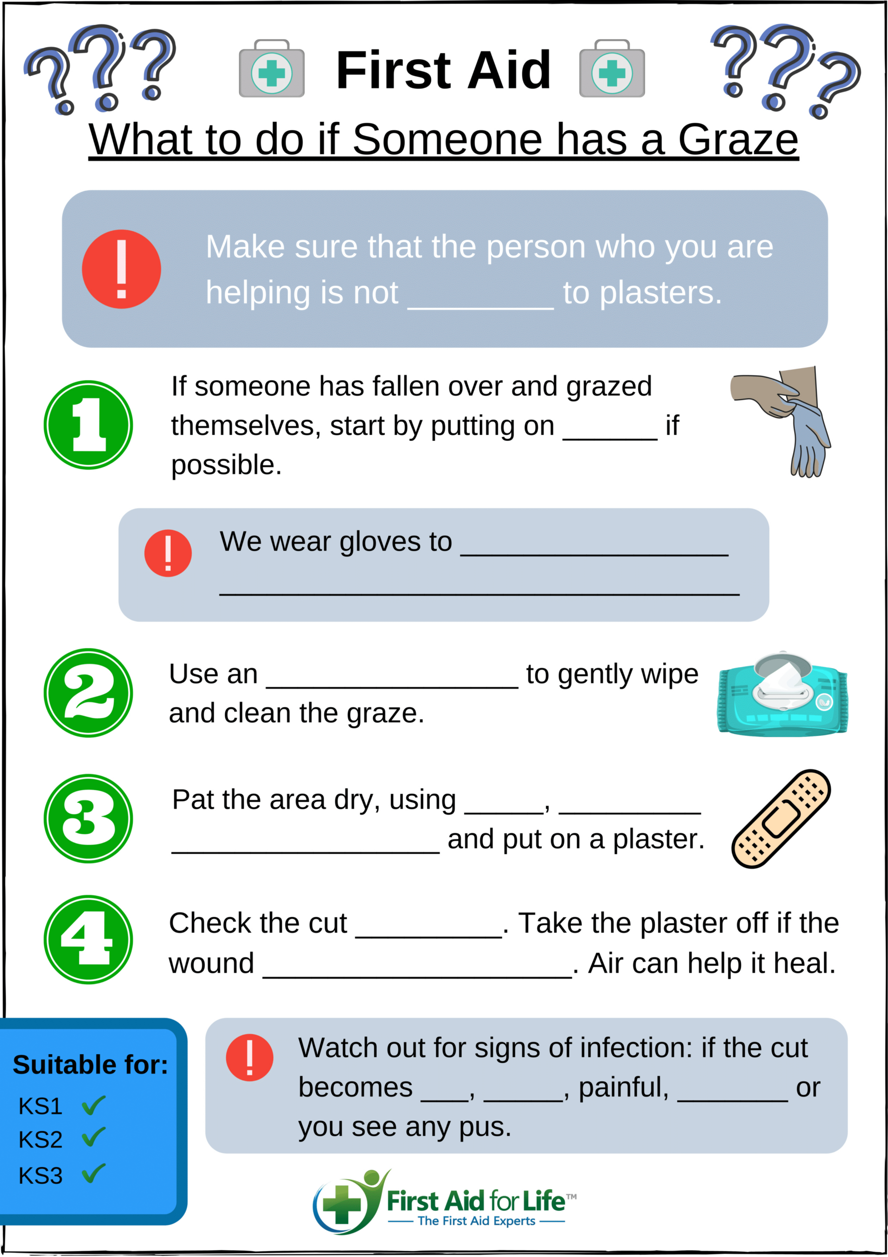 Free Teaching Resources To Teach First Aid In School - First Aid inside Free Printable First Aid Worksheets