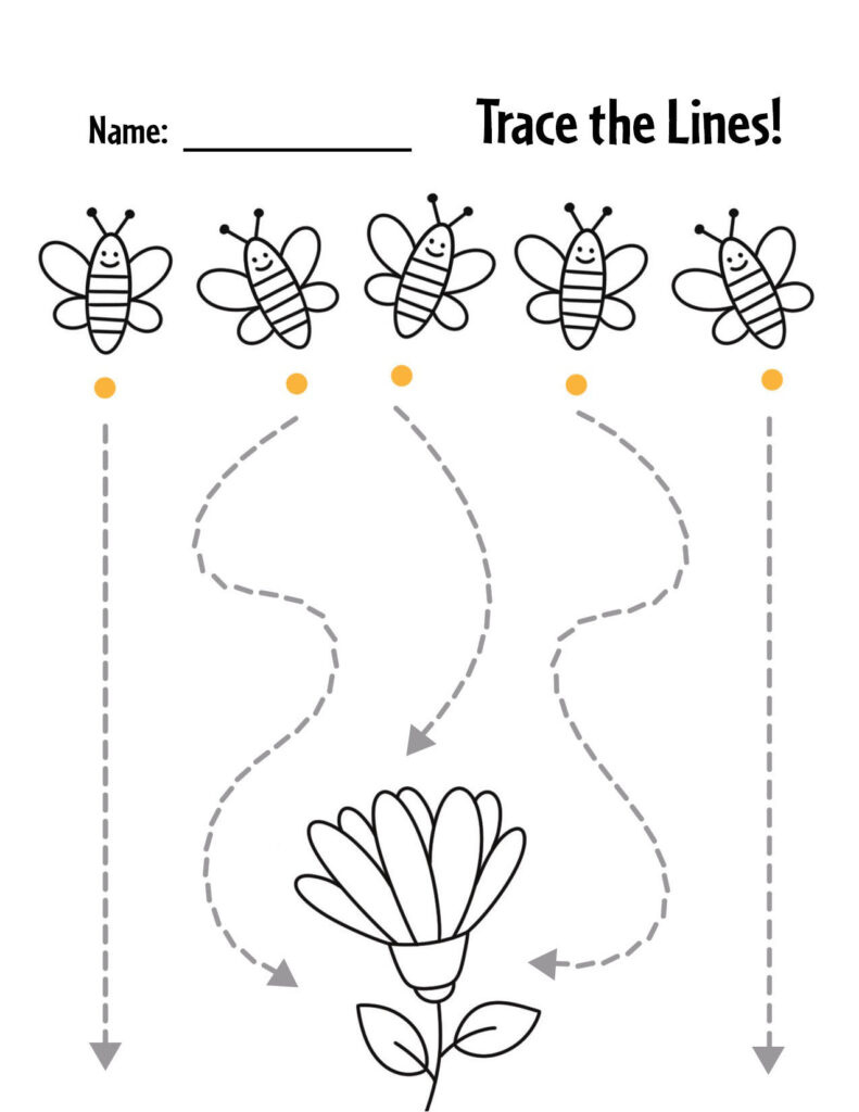 Free Trace The Line Worksheets For Preschool ⋆ The Hollydog Blog with regard to Free Printable Tracing Lines Worksheets