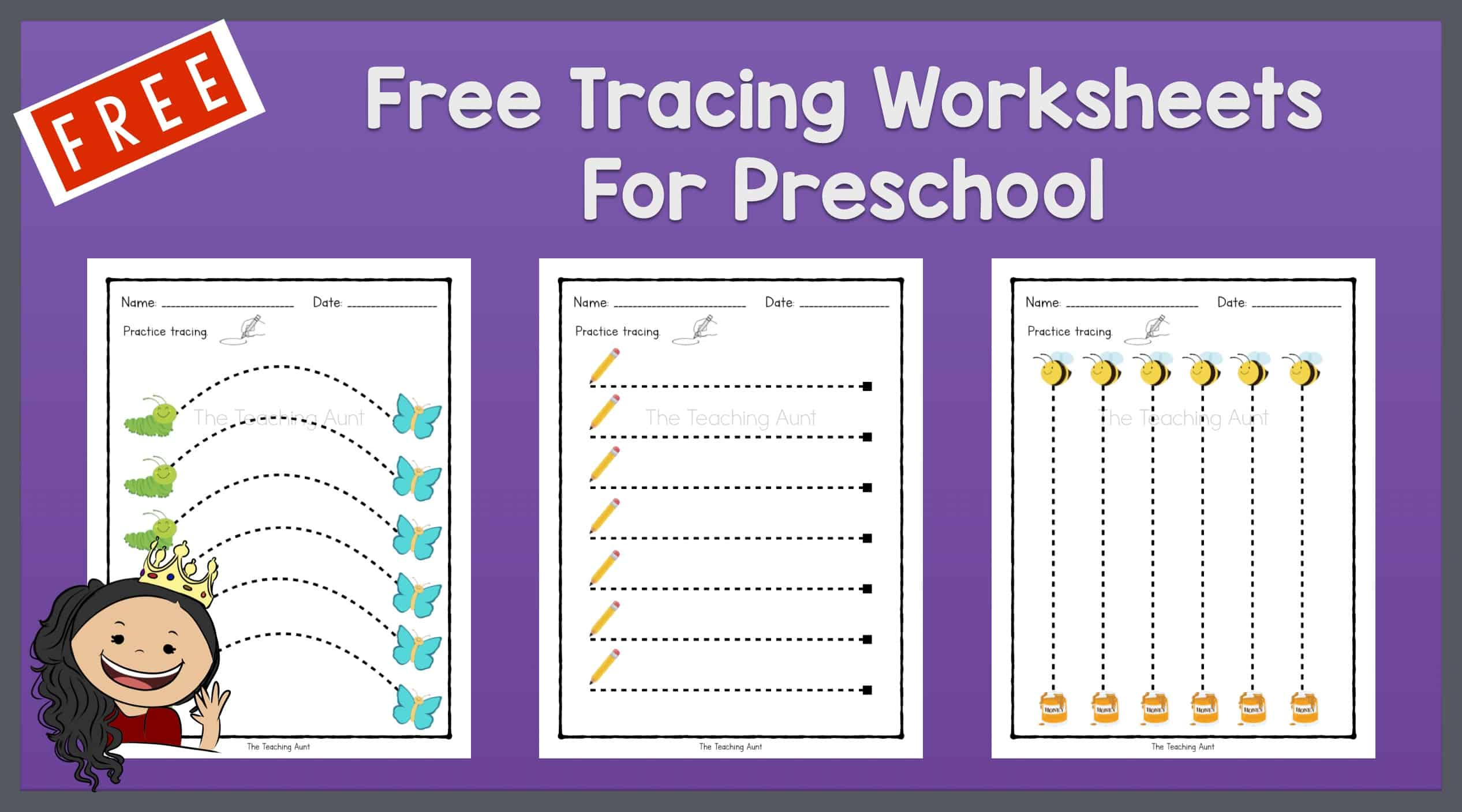 Free Tracing Worksheets For Preschool - The Teaching Aunt for Free Printable Tracing Preschool Worksheets