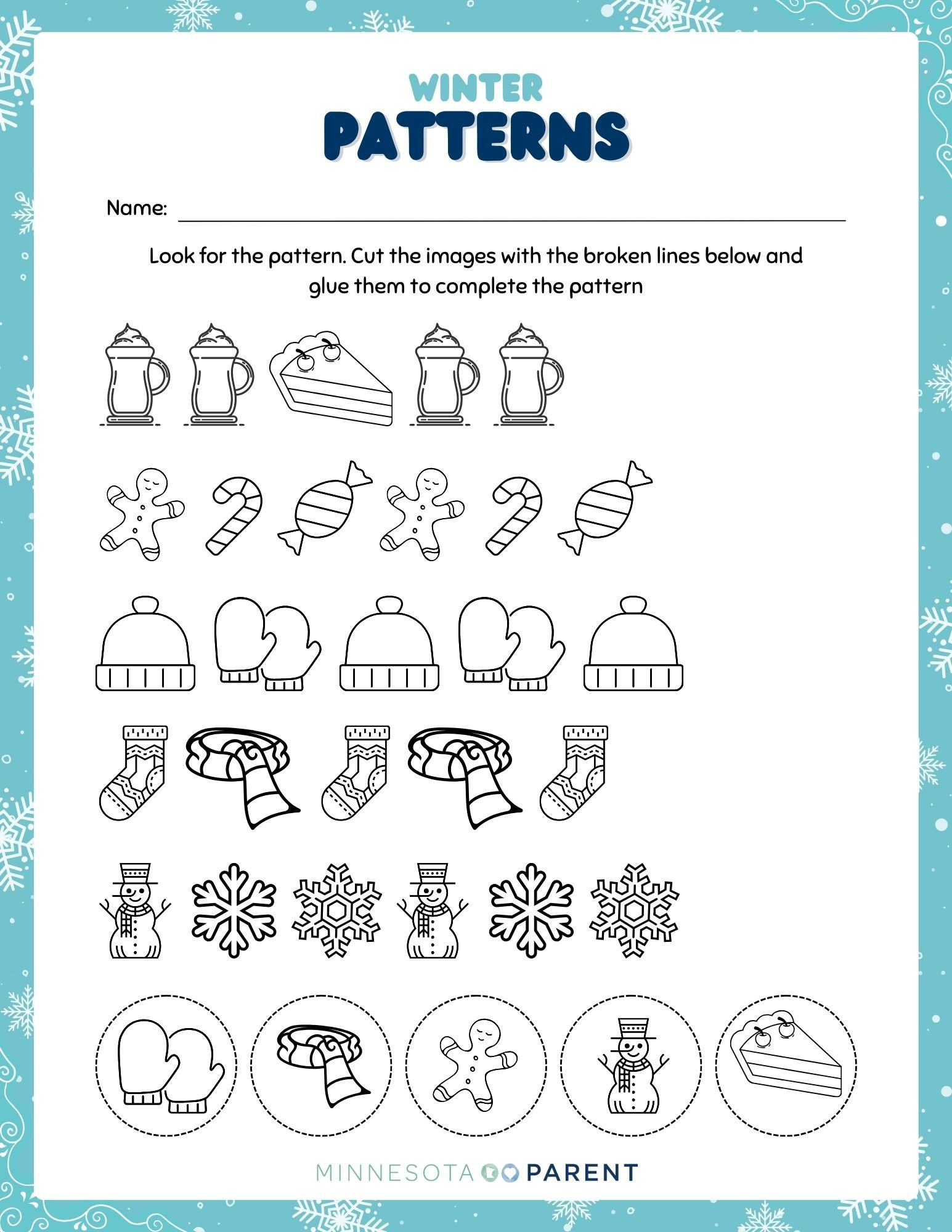 Free Winter Printables And Activity Pages For Kids - Minnesota Parent for Free Printable Winter Worksheets