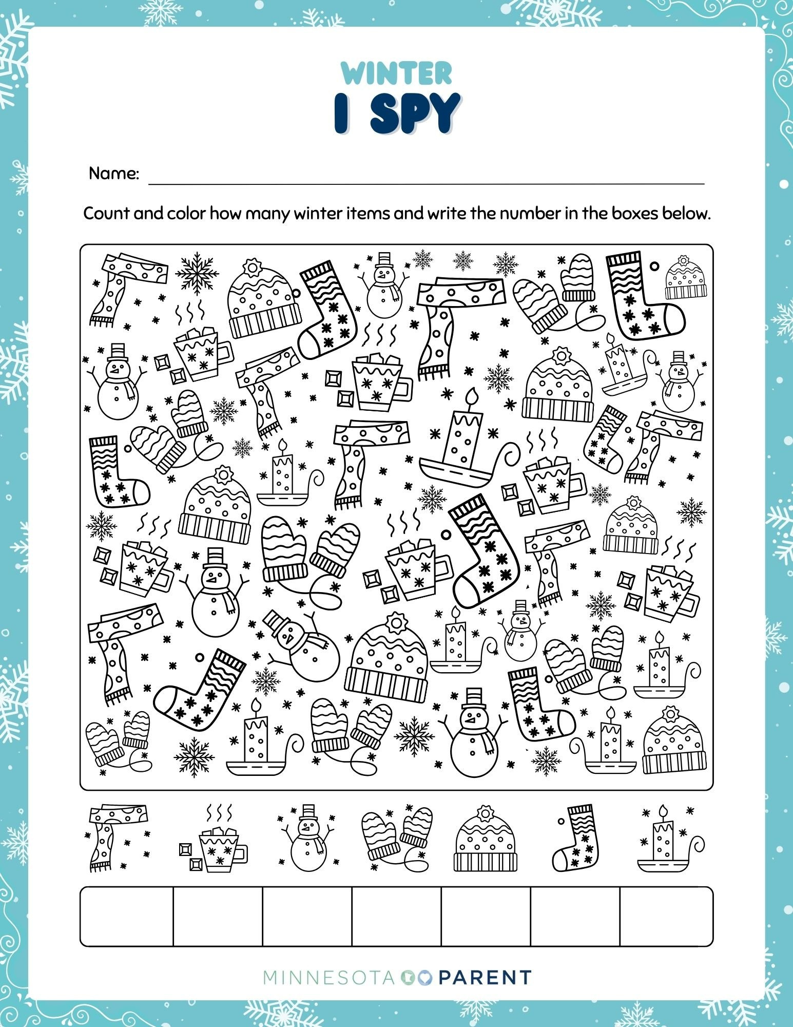 Free Winter Printables And Activity Pages For Kids - Minnesota Parent intended for Free Printable Activity Worksheets