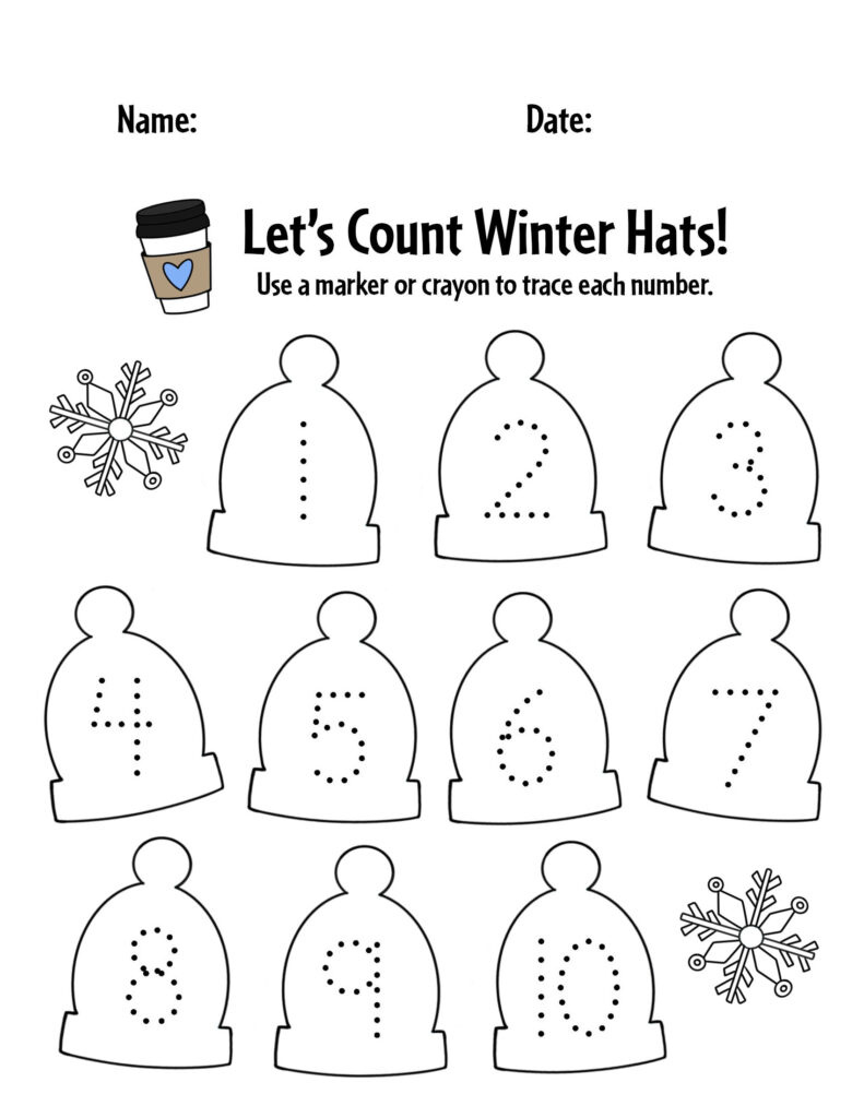 Free Winter Worksheets For Preschool! ⋆ The Hollydog Blog in Free Winter Printable Worksheets