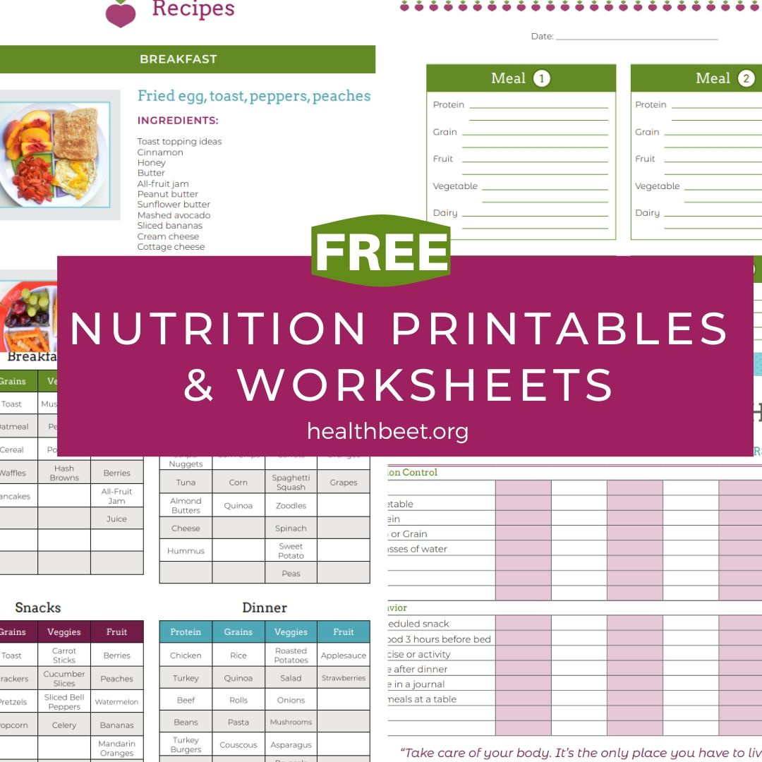 Free Worksheets And Printables - Health Beet throughout Free Printable Nutrition Worksheets For Adults