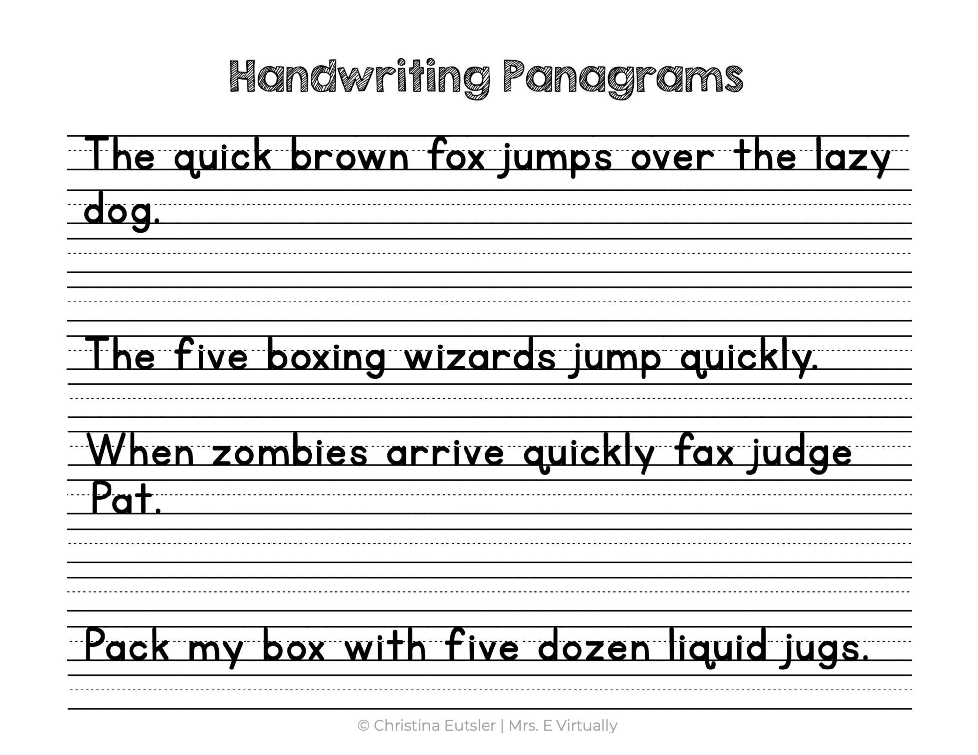 Fun 2Nd Grade Handwriting Practice Paper • Mrs E Virtually inside Free Printable 2Nd Grade Handwriting Worksheets