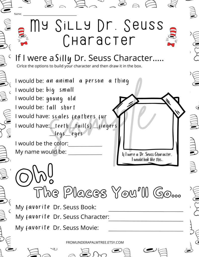 Fun Dr. Seuss Worsheets &amp;gt; From Under A Palm Tree throughout Free Printable Wacky Wednesday Worksheets