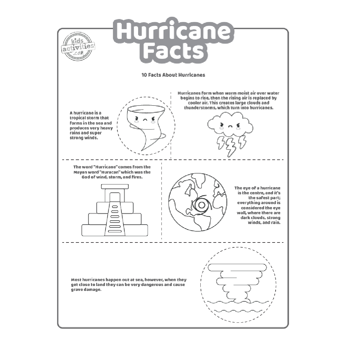 Fun Hurricane Facts For Kids To Print And Learn | Kids Activities Blog inside Free Printable Hurricane Worksheets