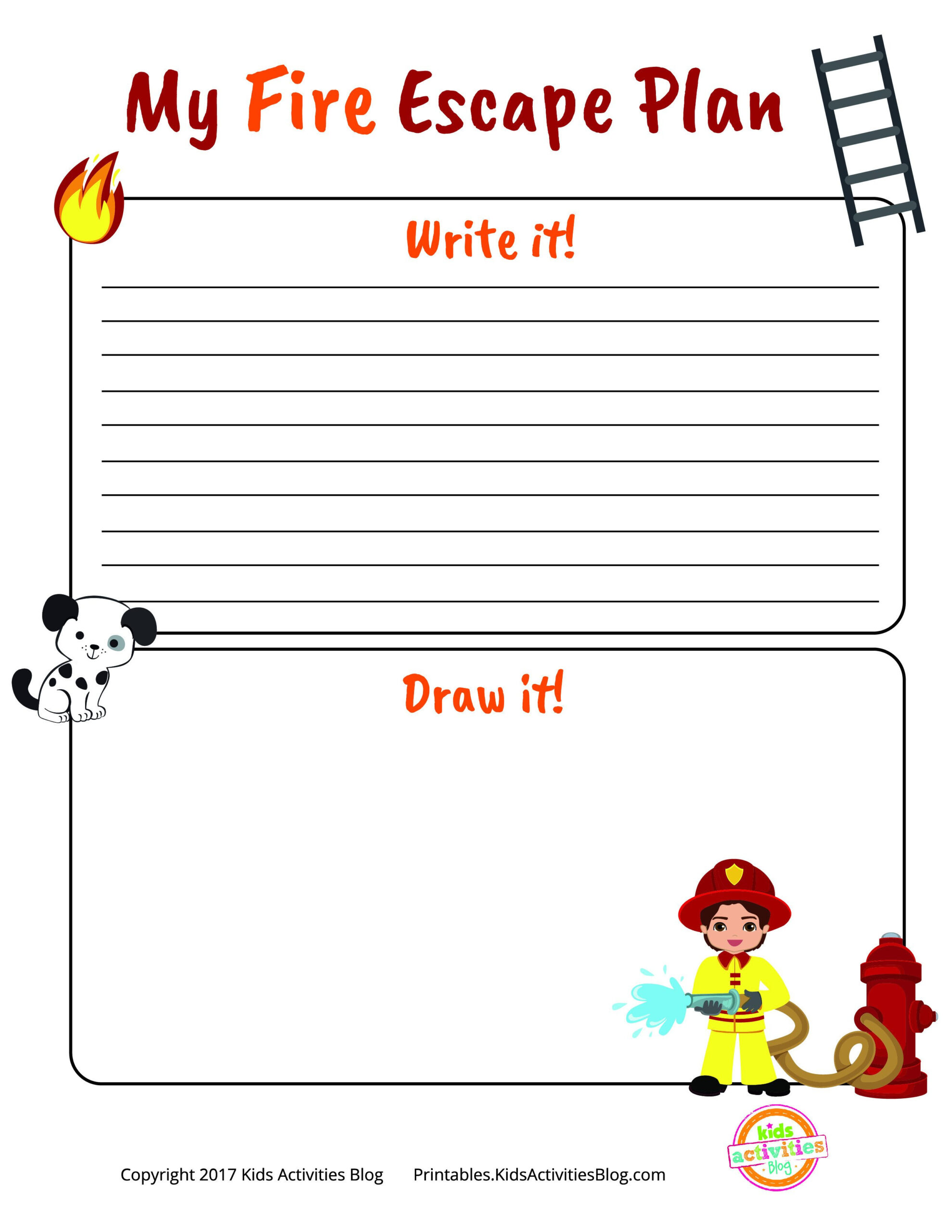 Get This Free Printable Fire Escape Plan To Keep Your Family Safe regarding Free Printable Printable Fire Safety Worksheets