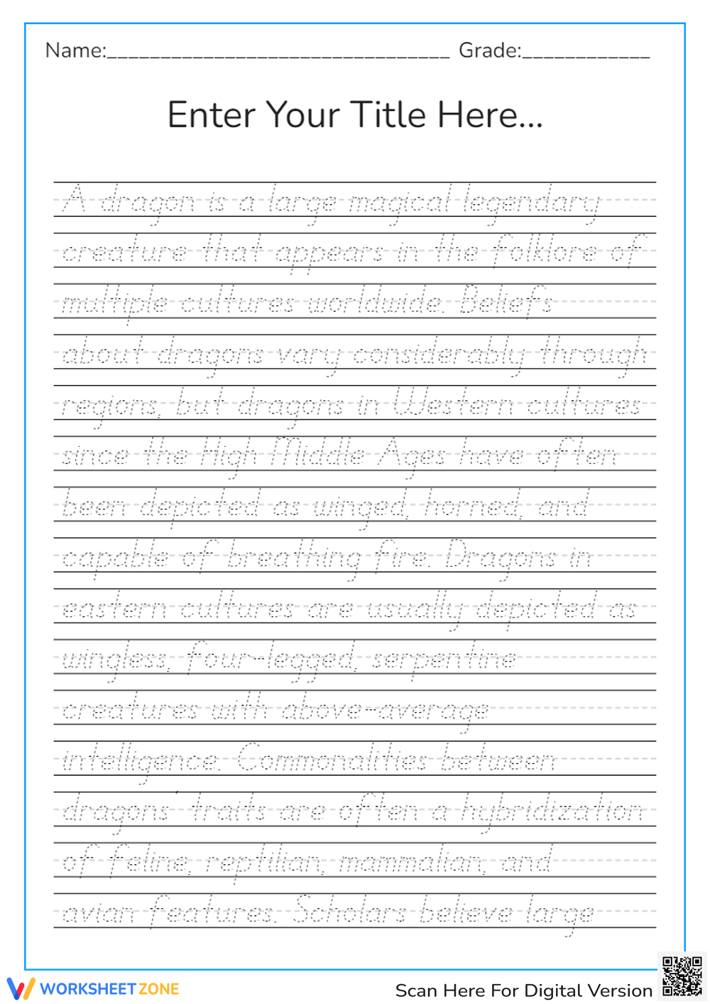 Grade 5 Handwriting Worksheets &amp;amp; Printable regarding Free Printable 5Th Grade Writing Worksheets