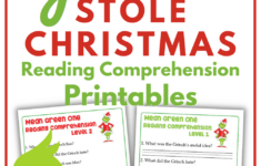 Grinch Reading Comprehension Worksheets For Early And Upper with regard to Free Printable Grinch Worksheets