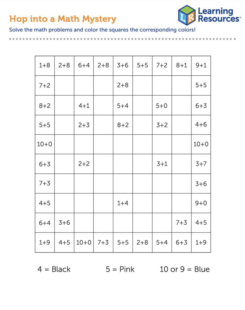 Hop Into A Math Mystery Game | Learning Resources with regard to Free Printable Math Mystery Worksheets