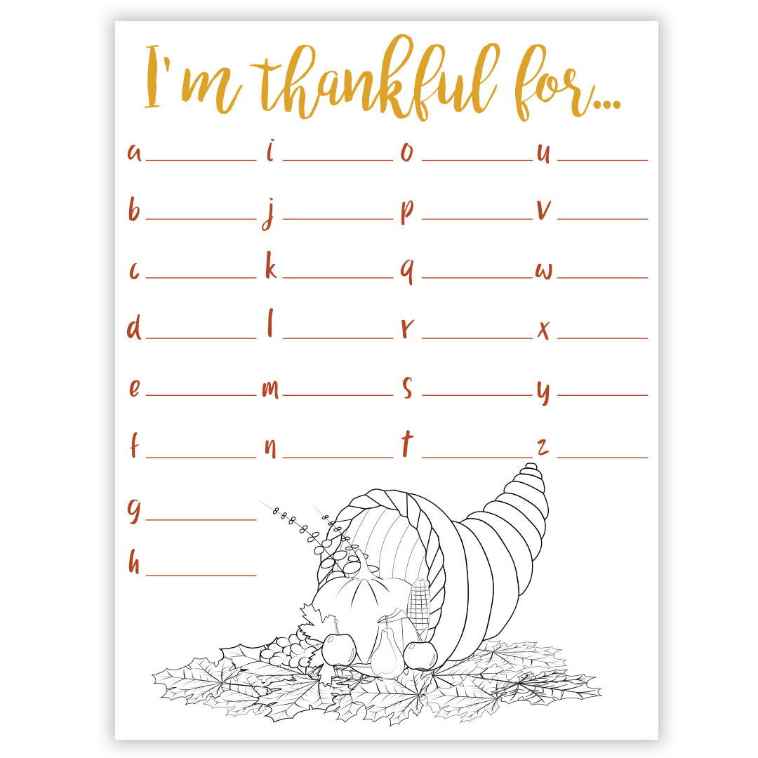I&amp;#039;M Thankful For Gratitude Worksheet - Digital Download with Free Printable Gratitude Worksheets