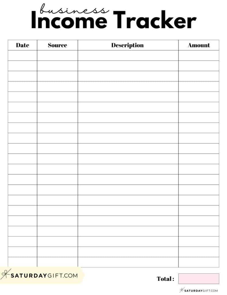 Income Tracker Printable - 19 Cute &amp;amp; Free Printable Templates intended for Free Printable Income and Expense Worksheets