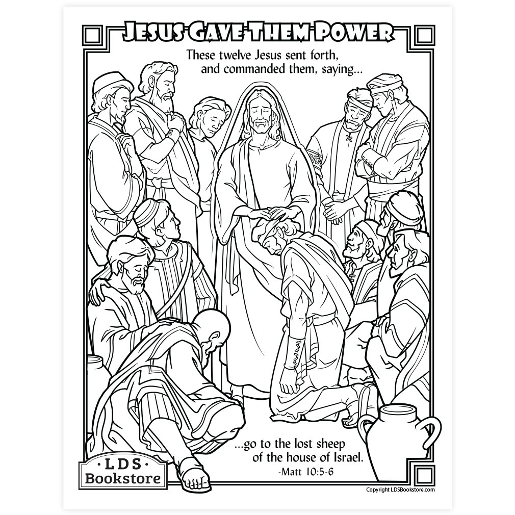 Jesus Calls The Twelve To Preach &amp;amp; Bless Coloring Page - Printable intended for Free Printable 12 Disciples Worksheets
