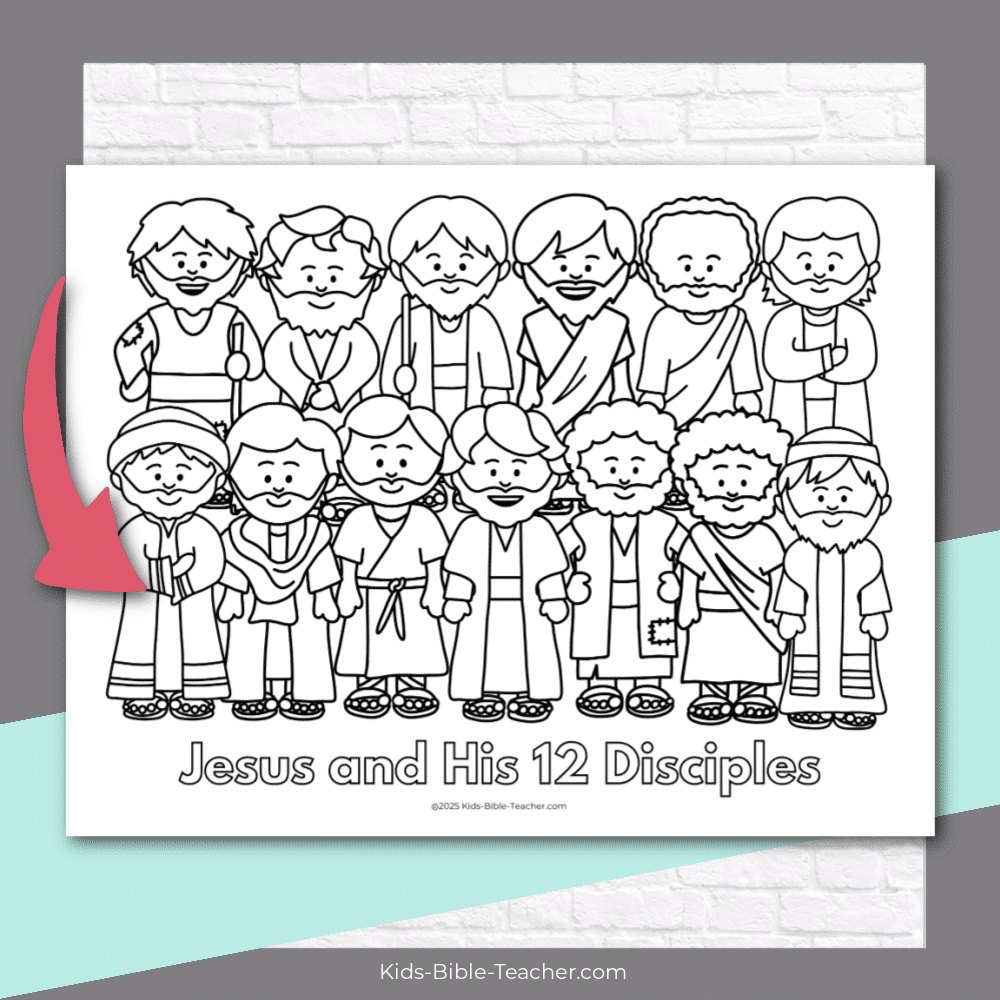 Jesus&amp;#039; Disciples Coloring Page - Free Printable! - Kids Bible Teacher with Free Printable 12 Disciples Worksheets