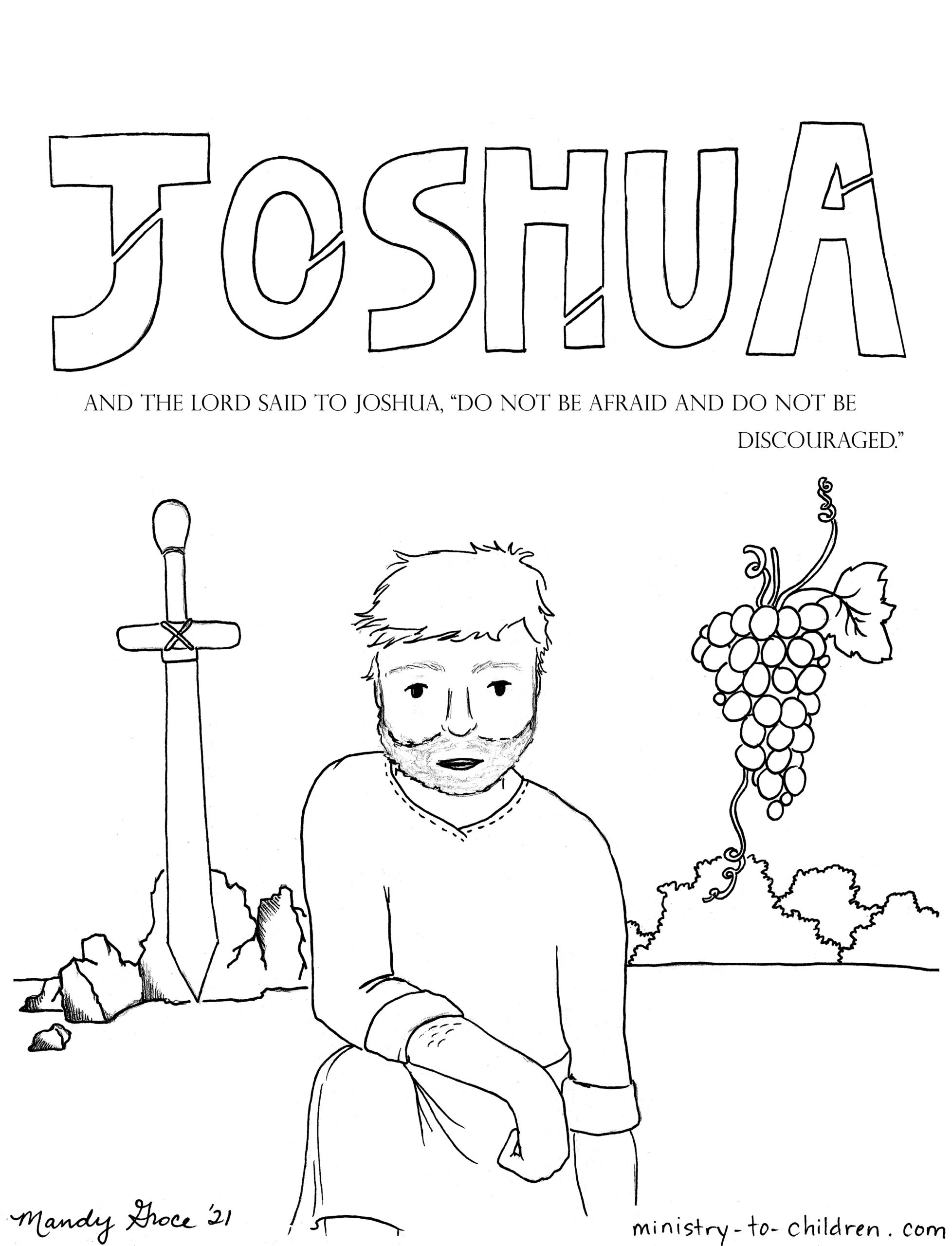 Joshua Coloring Page - Ministry To Children throughout Free Printable Joshua Worksheets