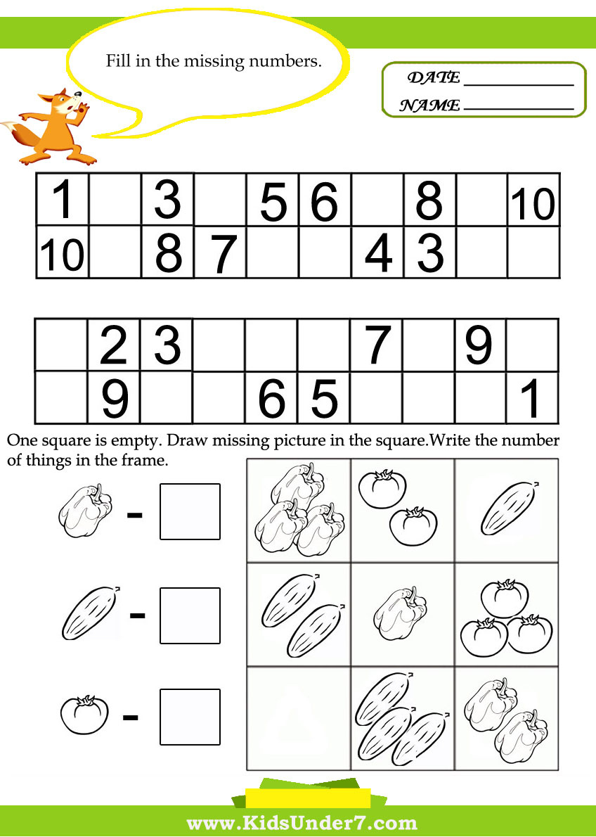 Kids Under 7: Kids Math Worksheets with regard to Free Printable 7 Years Old Maths Worksheets