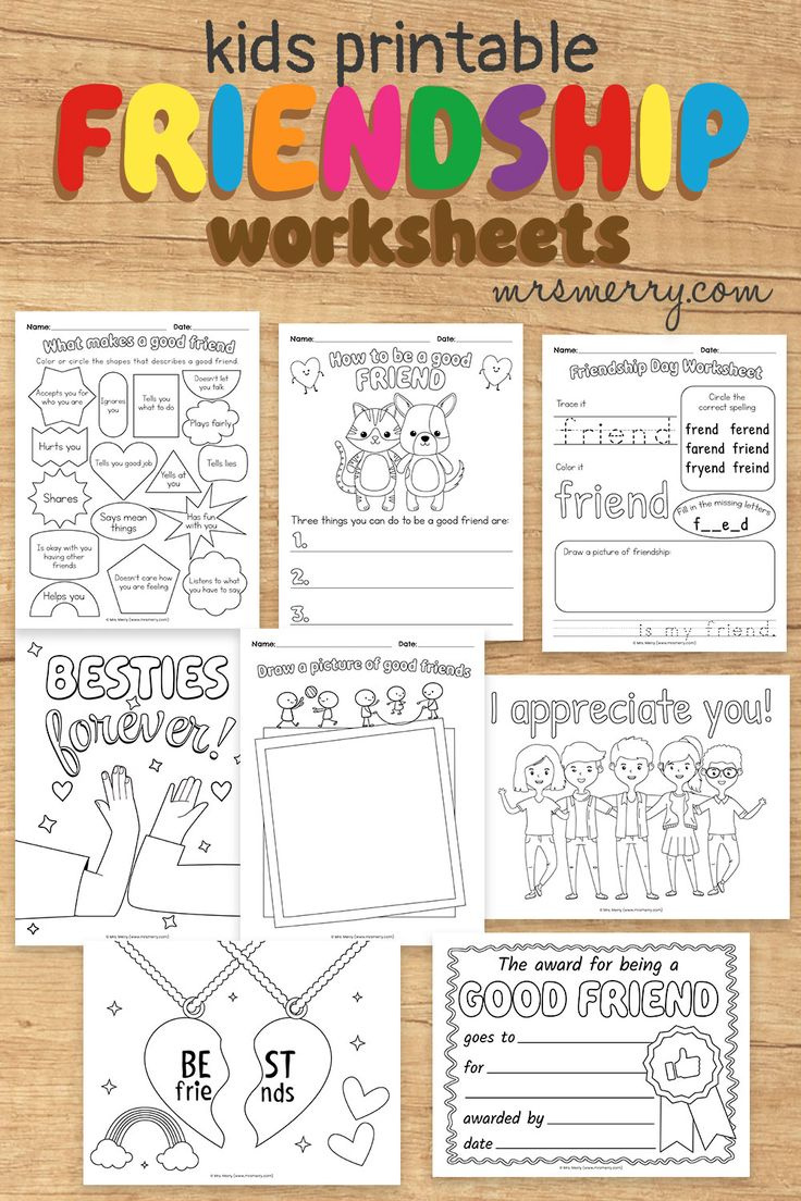 Kindergarten Friendship Bundle | Friendship Worksheets &amp;amp; Coloring intended for Free Printable Friendship Worksheets For Kindergarten
