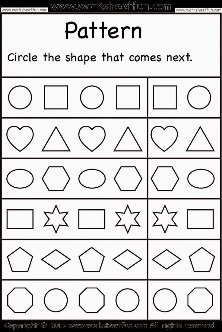 Kindergarten Pattern Worksheets - 6 Free Pdf Printables | Printablee with regard to Free Printable Pattern Worksheets For Kindergarten