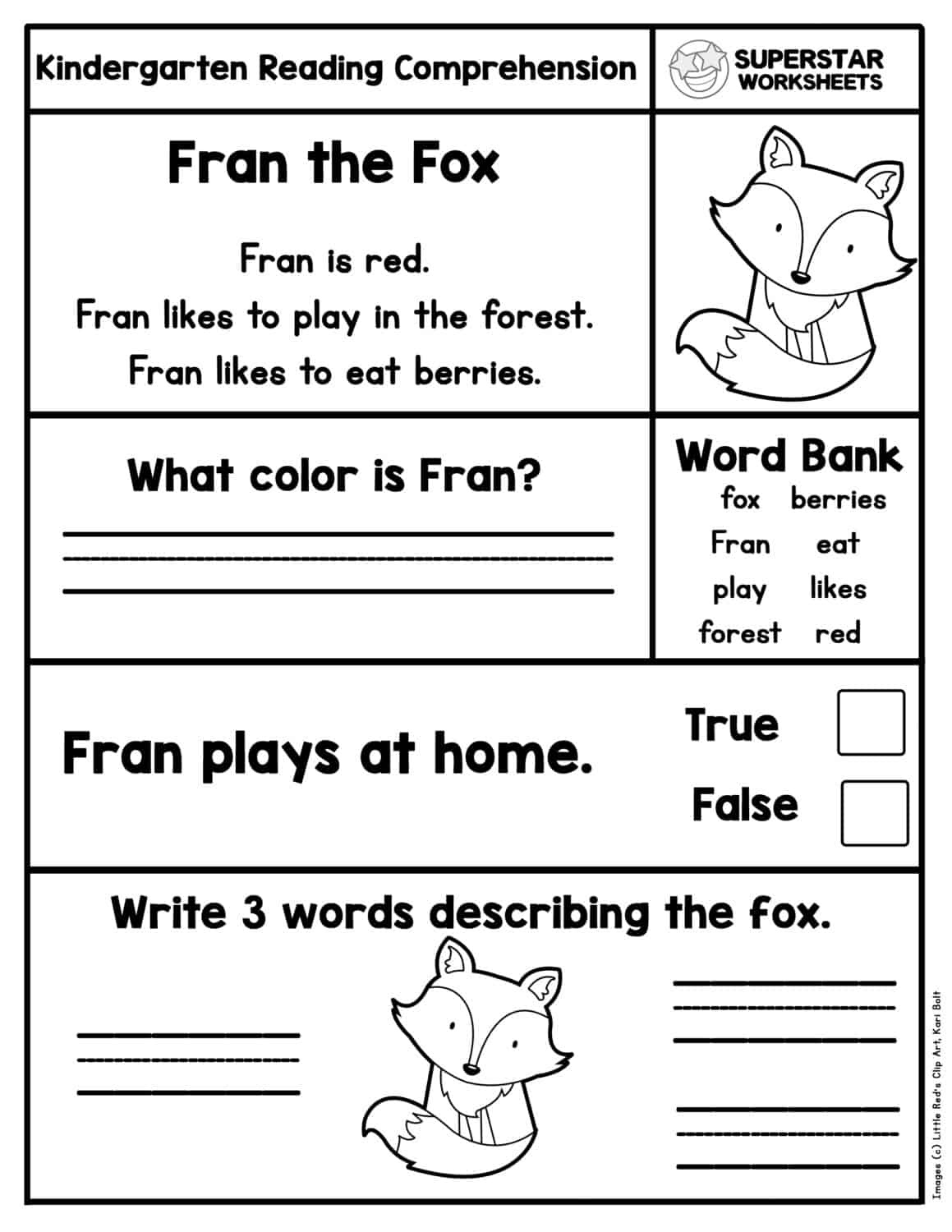 Kindergarten Reading Comprehension Worksheets - Superstar Worksheets inside Reading Worksheets For Kindergarten Free Printable
