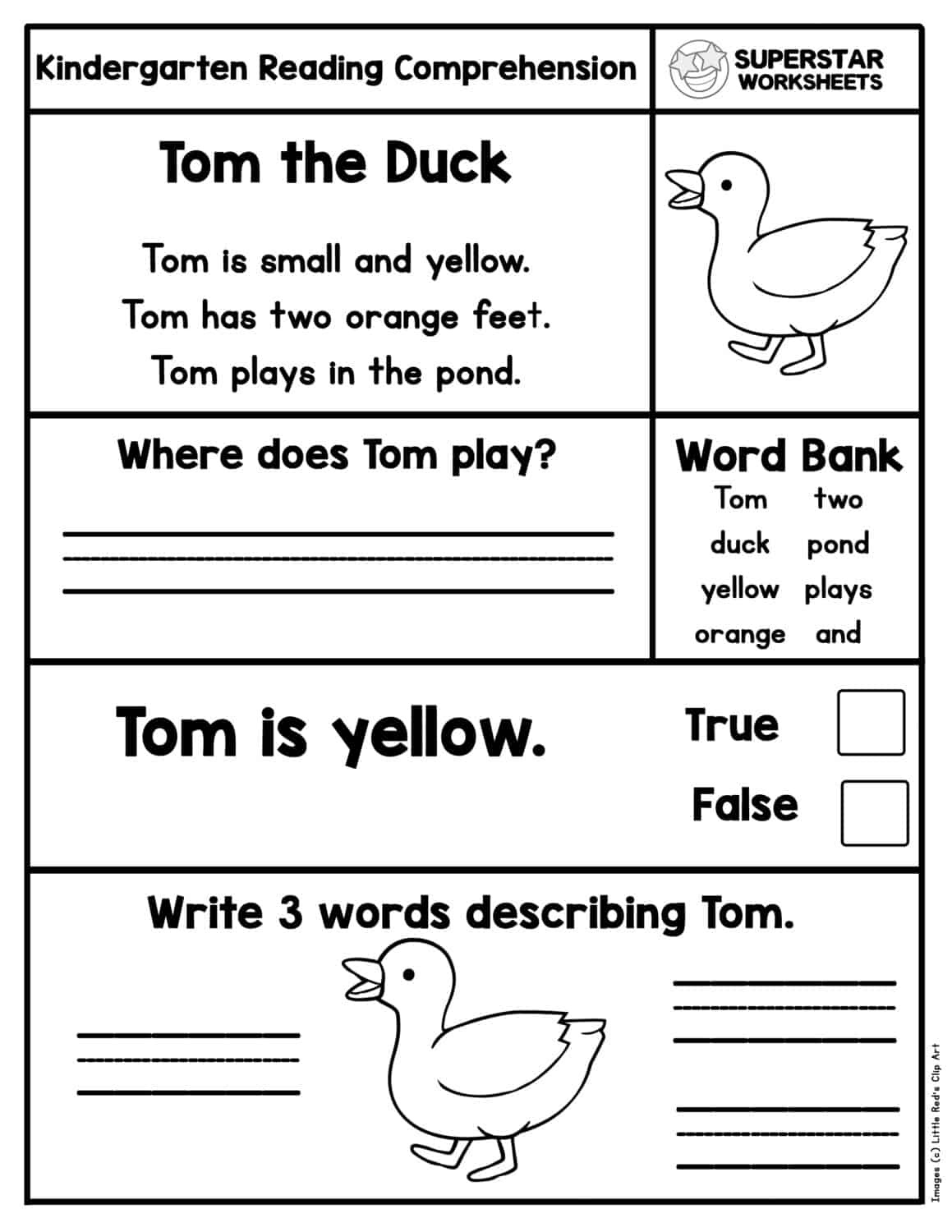 Kindergarten Reading Comprehension Worksheets - Superstar Worksheets intended for Free Printable Kindergarten Reading Worksheets