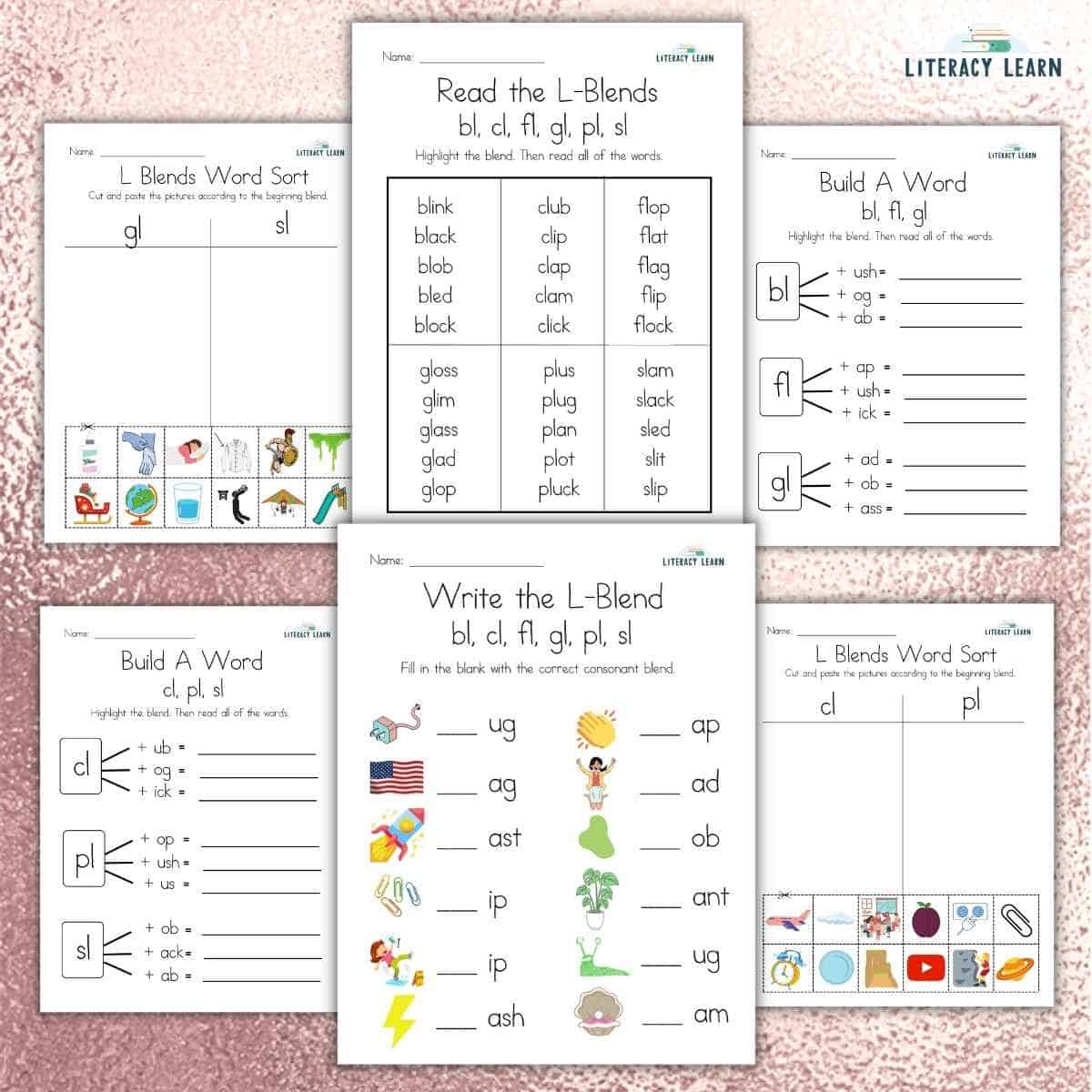 L-Blends Worksheets (6 Free Printables!) - Literacy Learn regarding Free Printable Consonant Blends Worksheets