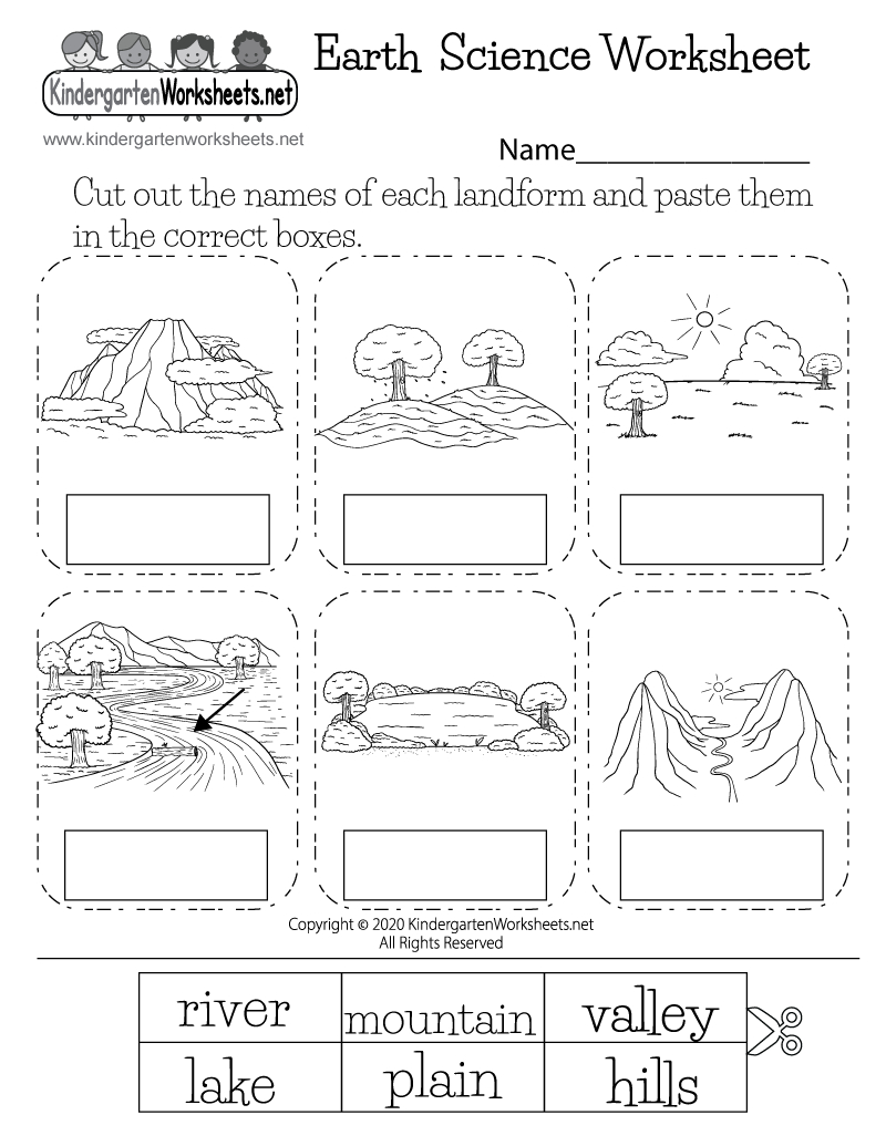 Landforms Earth Science Worksheet - Free Printable, Digital, &amp;amp; Pdf throughout Free Printable Kindergarten Science Worksheets