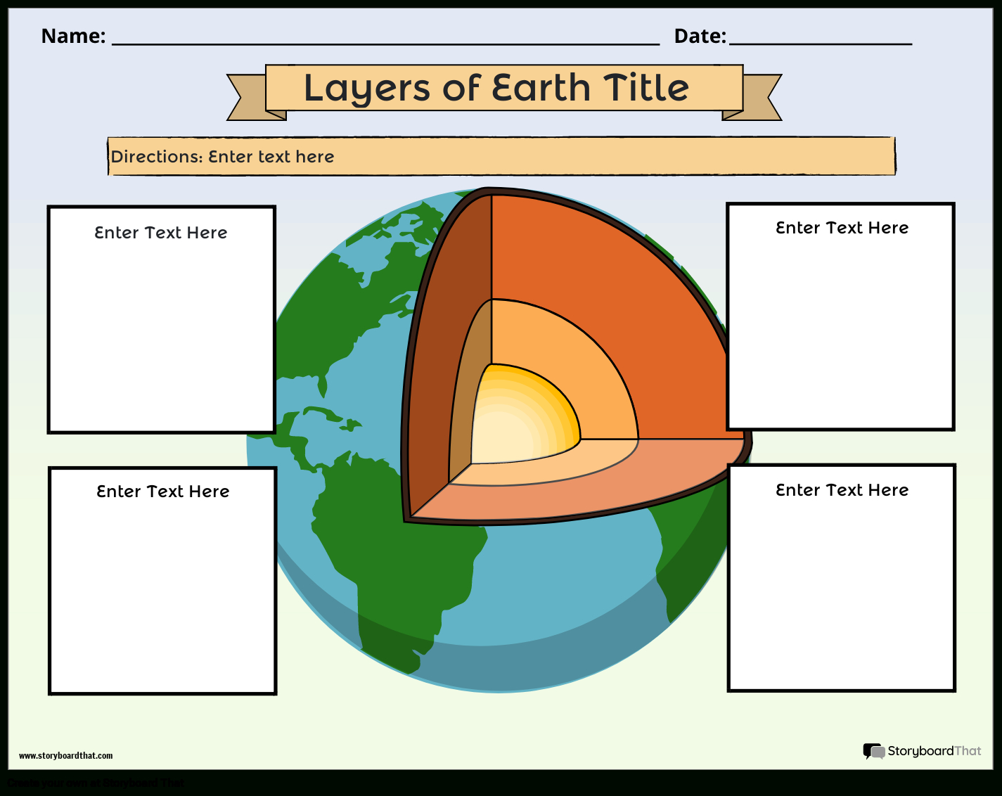 Layers Of Earth Worksheets: Free From Storyboard That pertaining to Free Printable Layers Of The Earth Worksheets