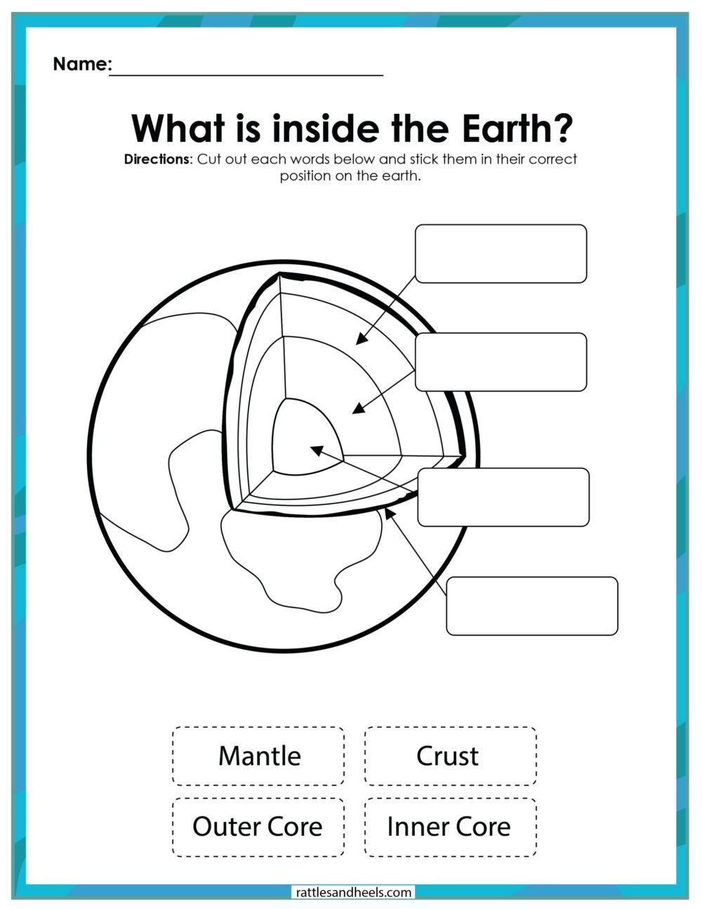 Layers Of The Earth Printable Worksheet Packet Free - with regard to Free Printable Layers Of The Earth Worksheets