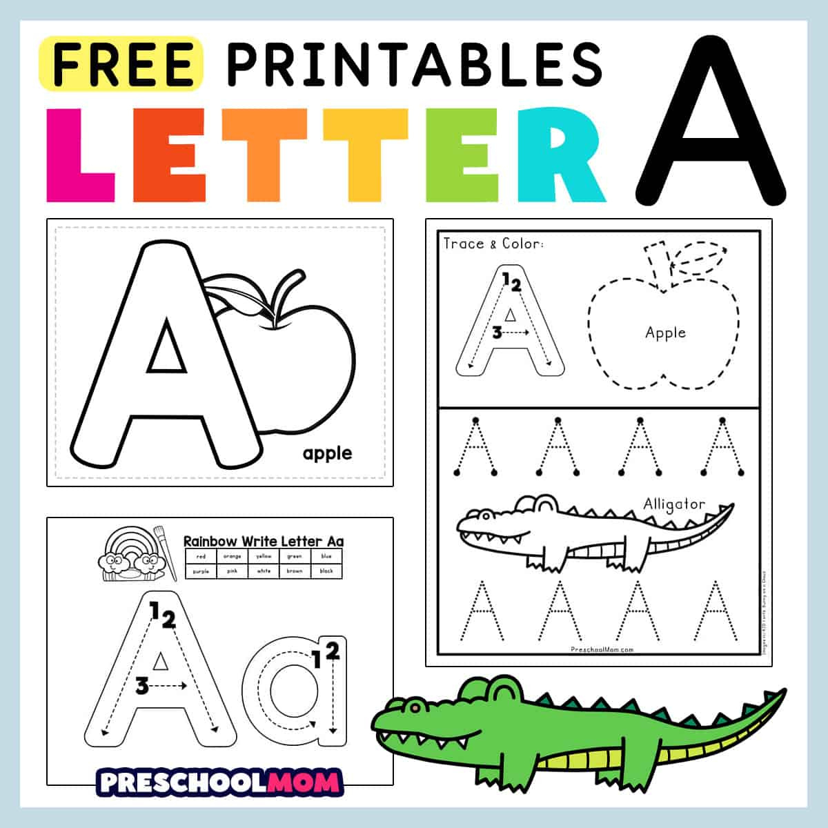 Letter A Preschool Printables - Preschool Mom in Free Printable Letters Of The Alphabet Worksheets